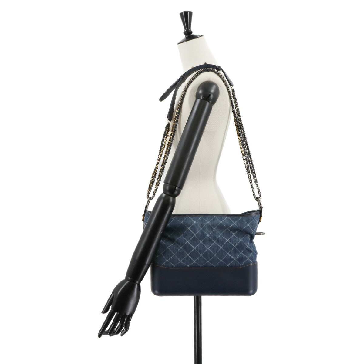 Gabrielle de Chanel Large Hobo Bag Shoulder Denim Leather Blue