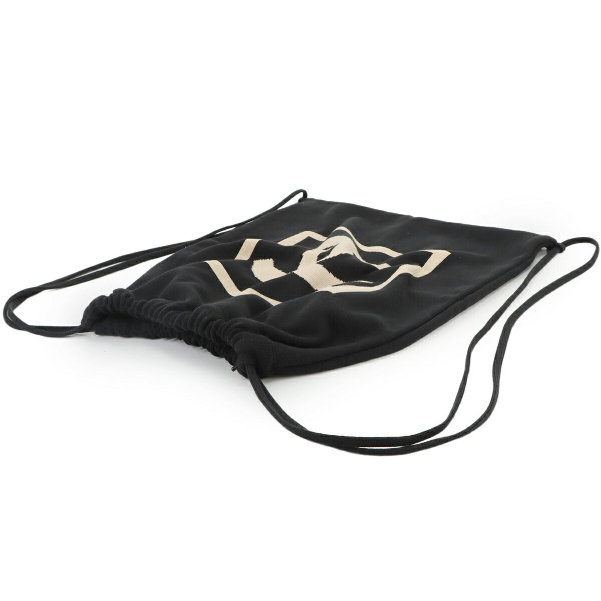 Sports Line Backpack Cotton Black Beige Vintage