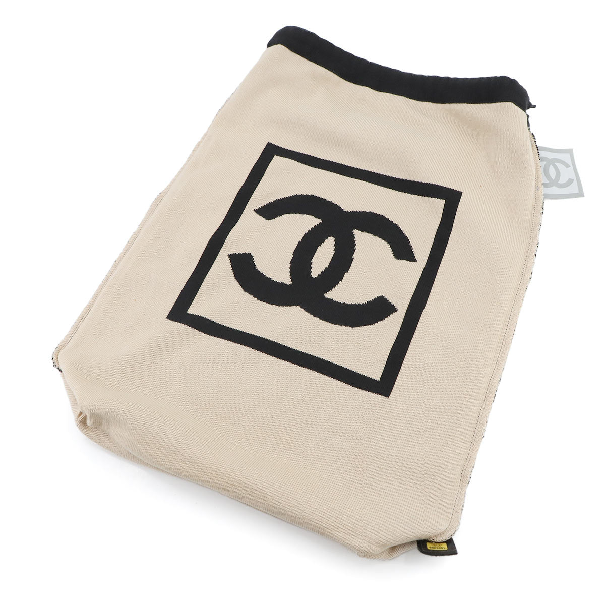 Sports Line Backpack Cotton Black Beige Vintage