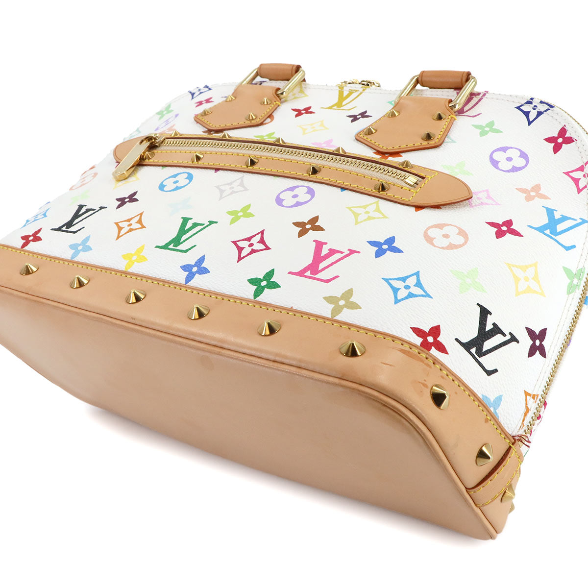 Monogram Multi Color Alma Hand Bag Blanc M92647 White