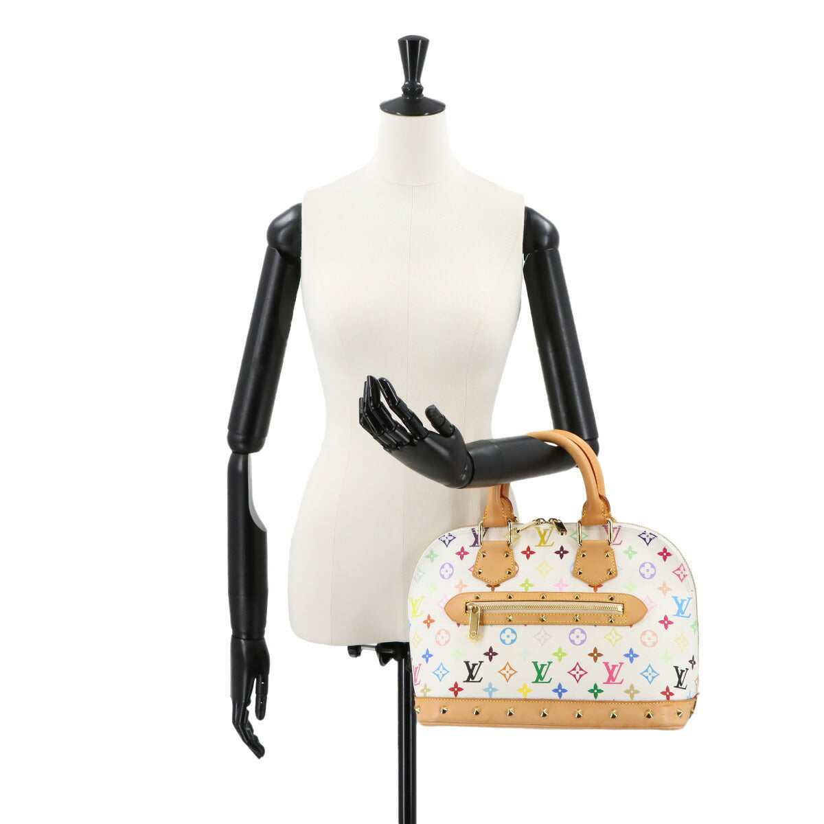 Monogram Multi Color Alma Hand Bag Blanc M92647 White