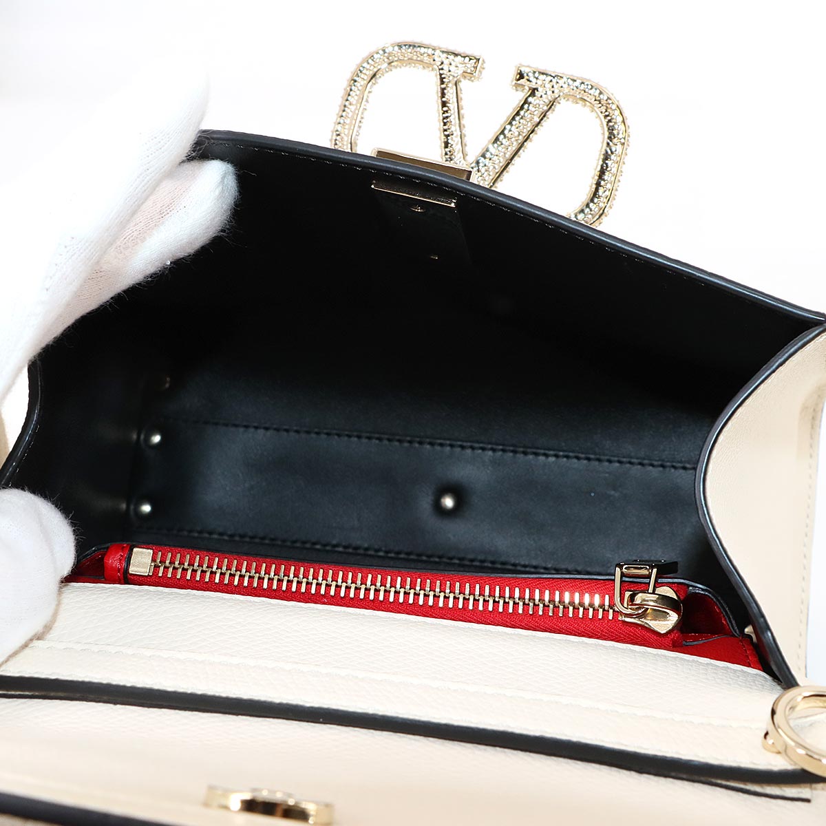 Vsling 2way Hand Shoulder Bag Leather White