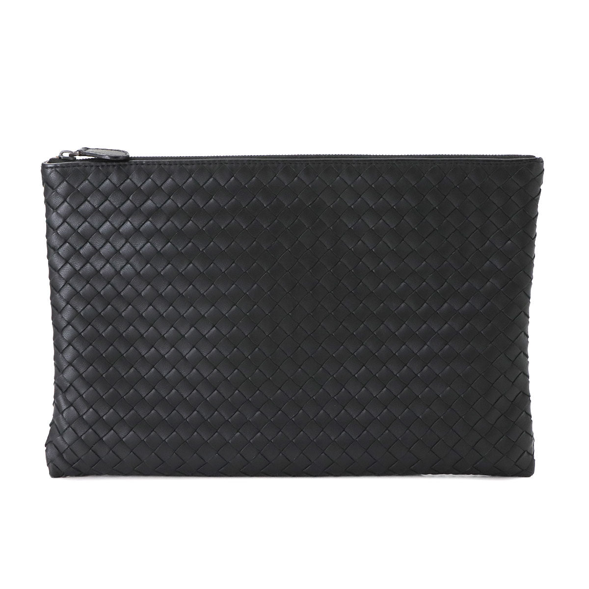 Intrecciato Clutch Second Bag Leather Black 522430