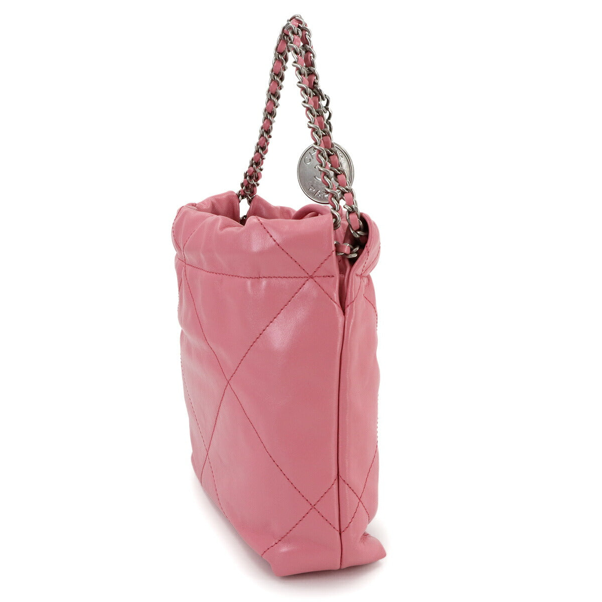 22 Mini Chain Hand Shoulder Bag Leather Pink AS3980 Purse