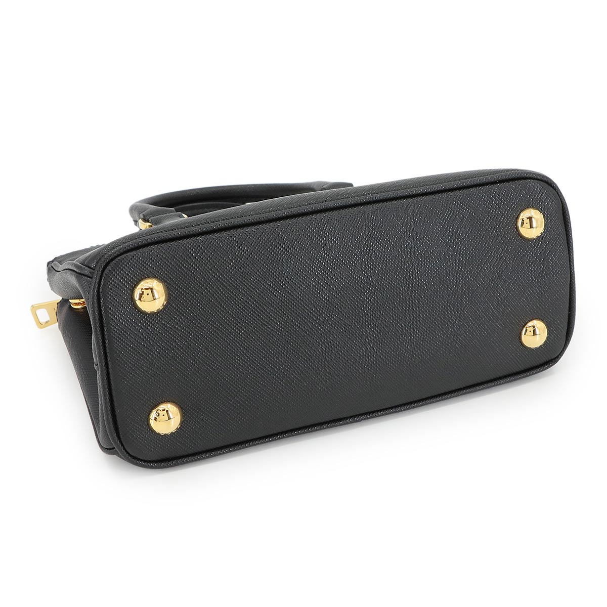 Galleria Mini Hand Shoulder Bag Saffiano Leather Nero 1BA916