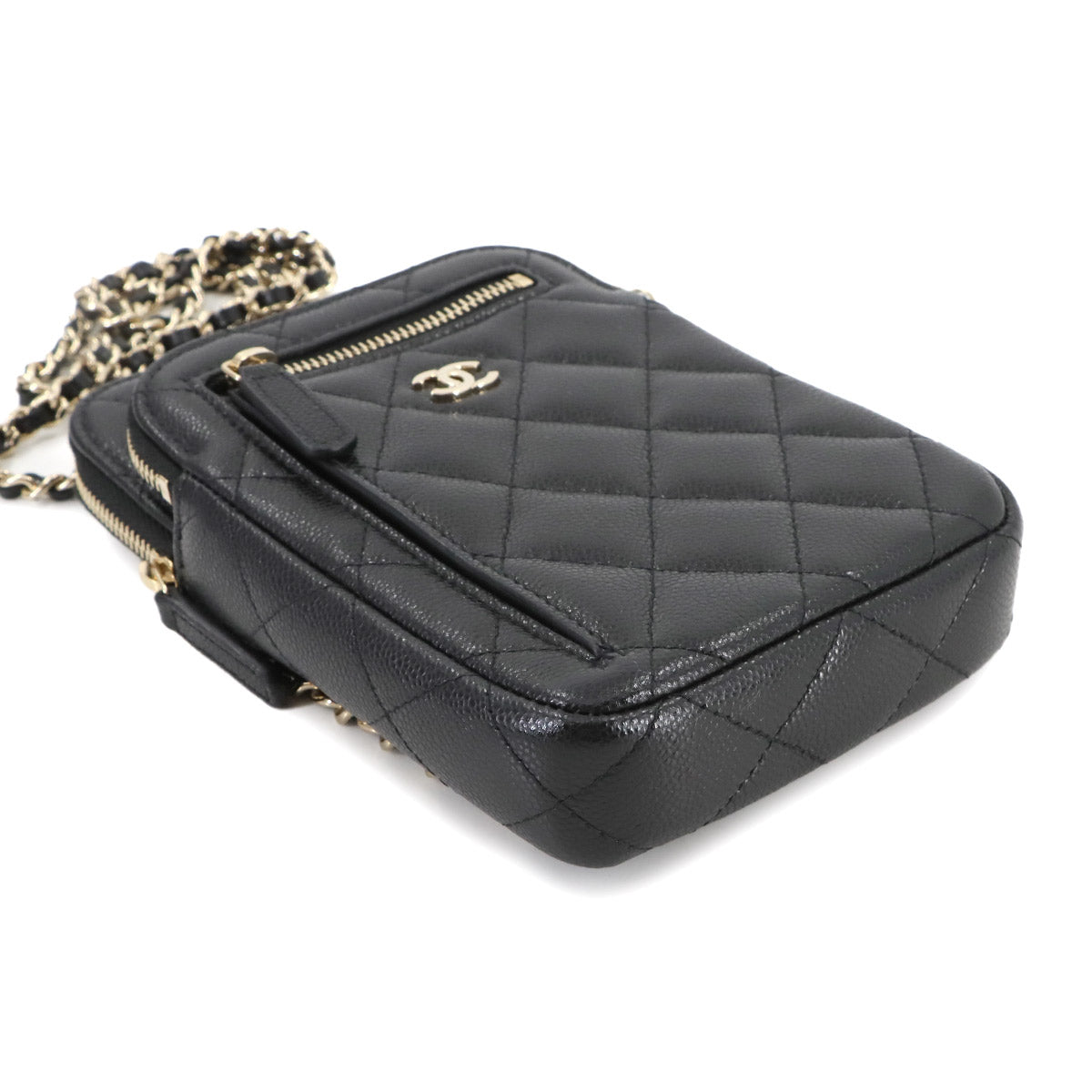 Matelasse Phone Case Shoulder Bag Leather AP4434 Purse