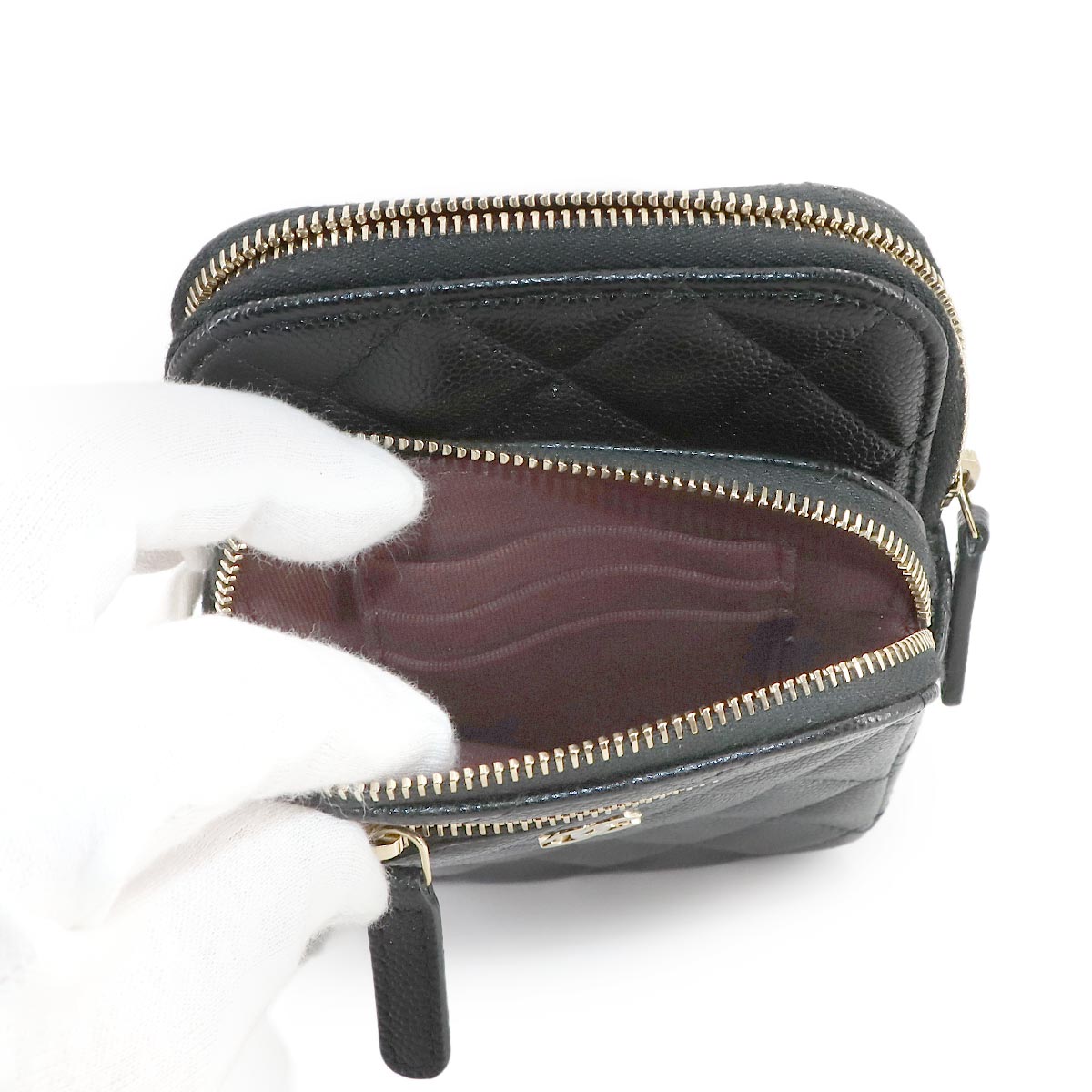 Matelasse Phone Case Shoulder Bag Leather AP4434 Purse