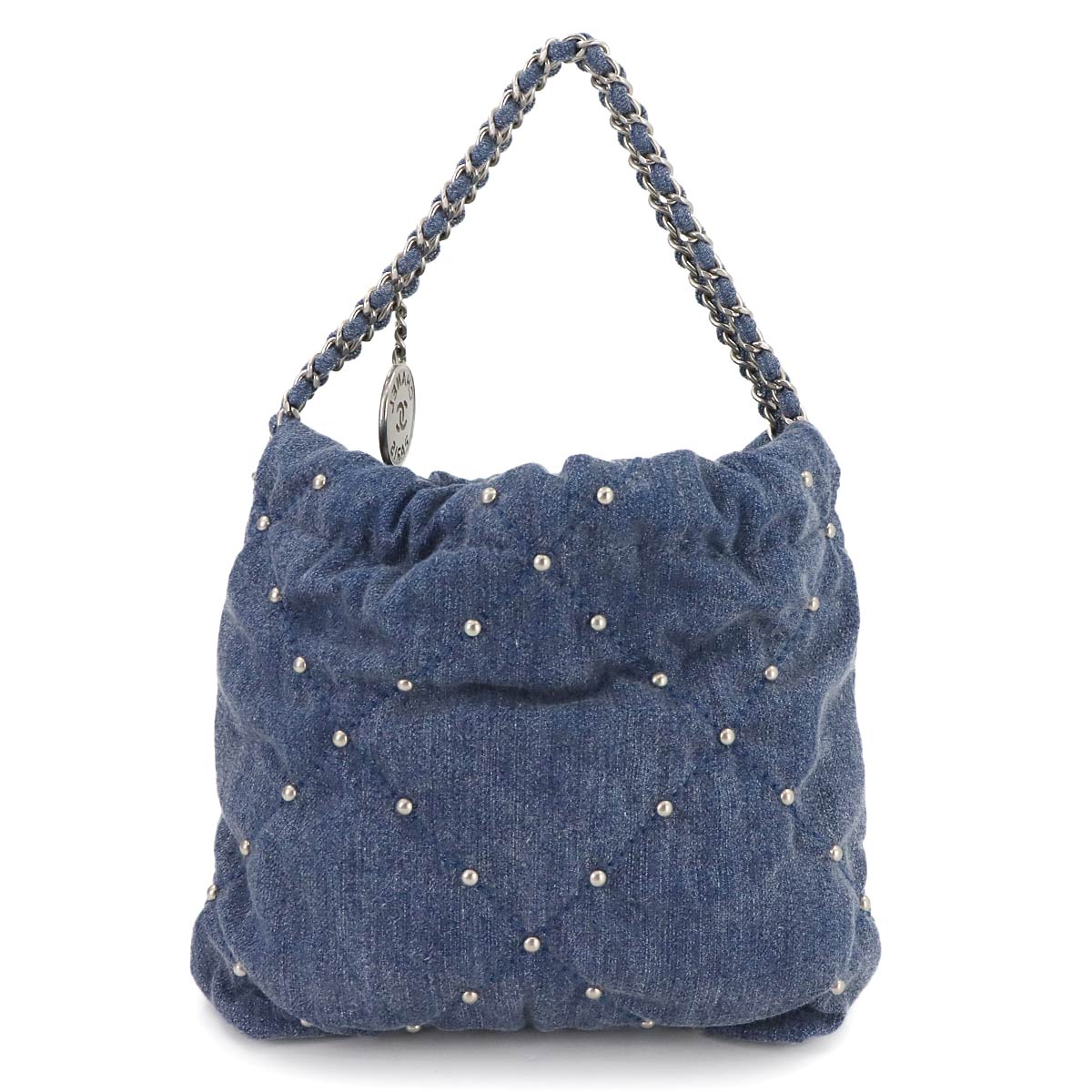 22 Mini Chain Hand Shoulder Bag Denim Blue AS3980 Purse