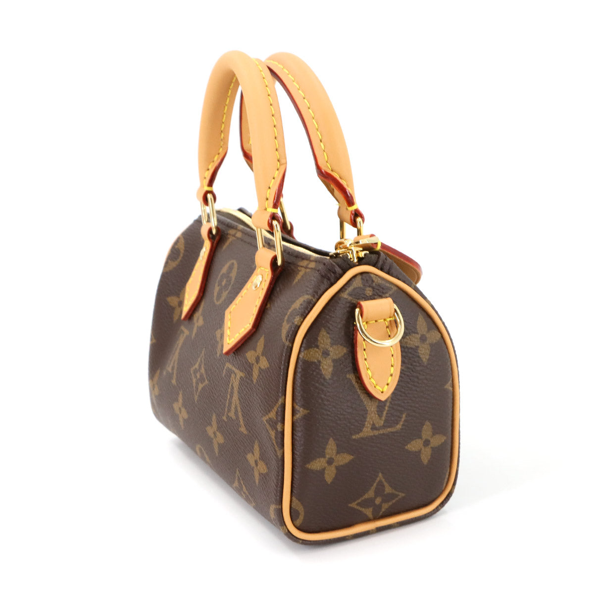 Monogram Nano Speedy 2way Hand Shoulder Bag Brown M81085