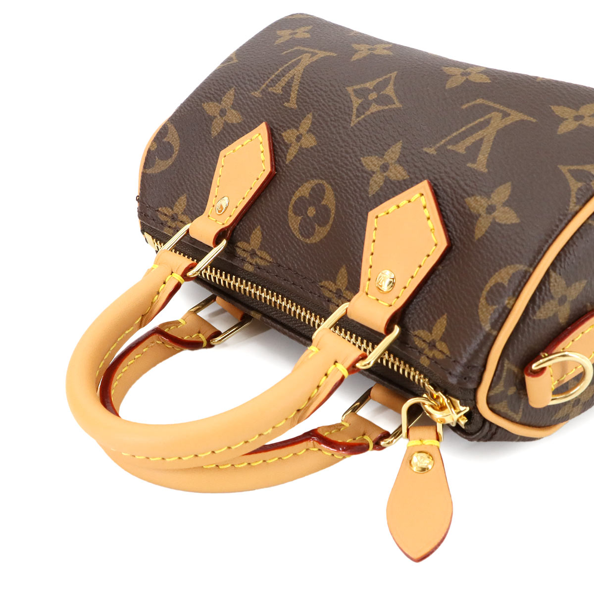 Monogram Nano Speedy 2way Hand Shoulder Bag Brown M81085