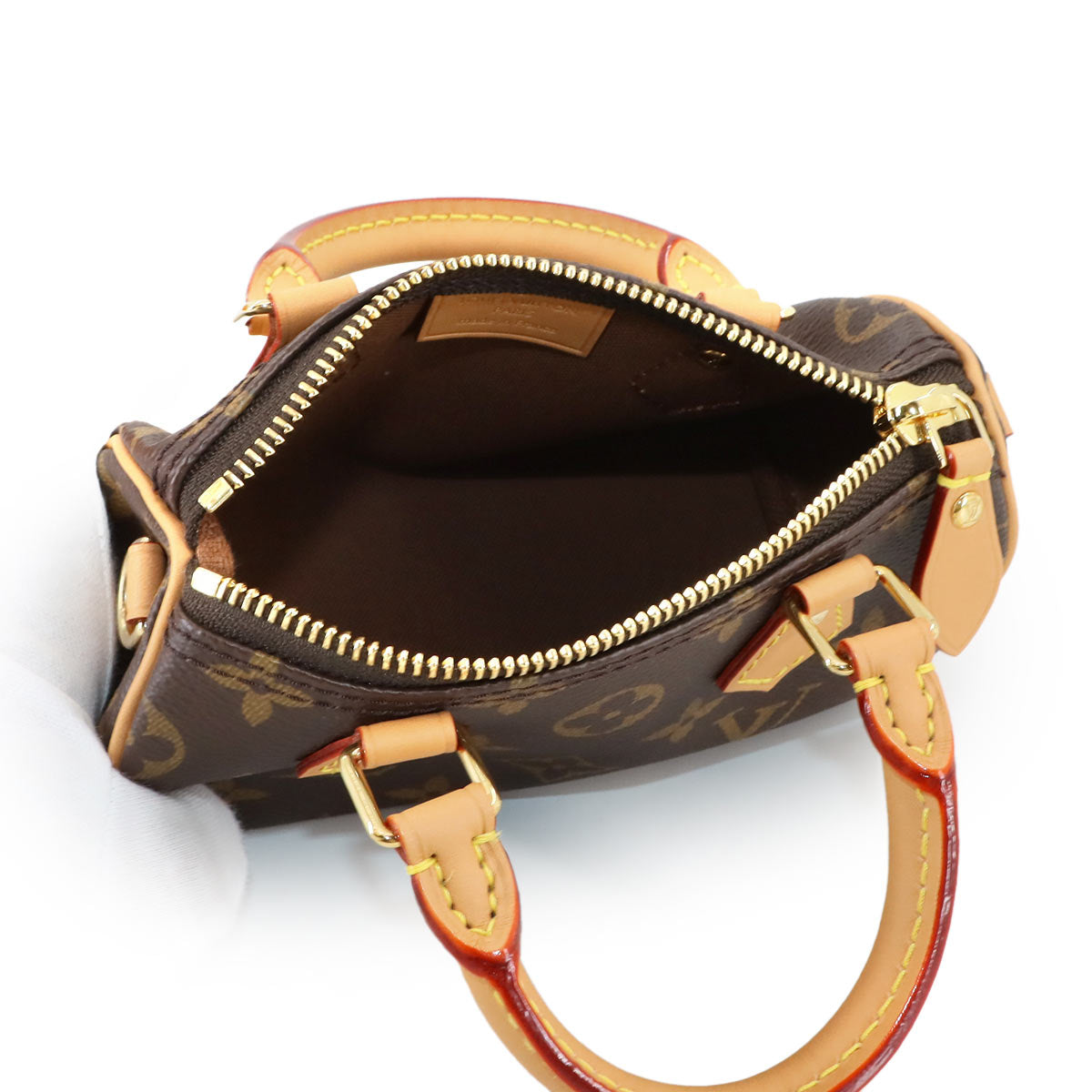 Monogram Nano Speedy 2way Hand Shoulder Bag Brown M81085