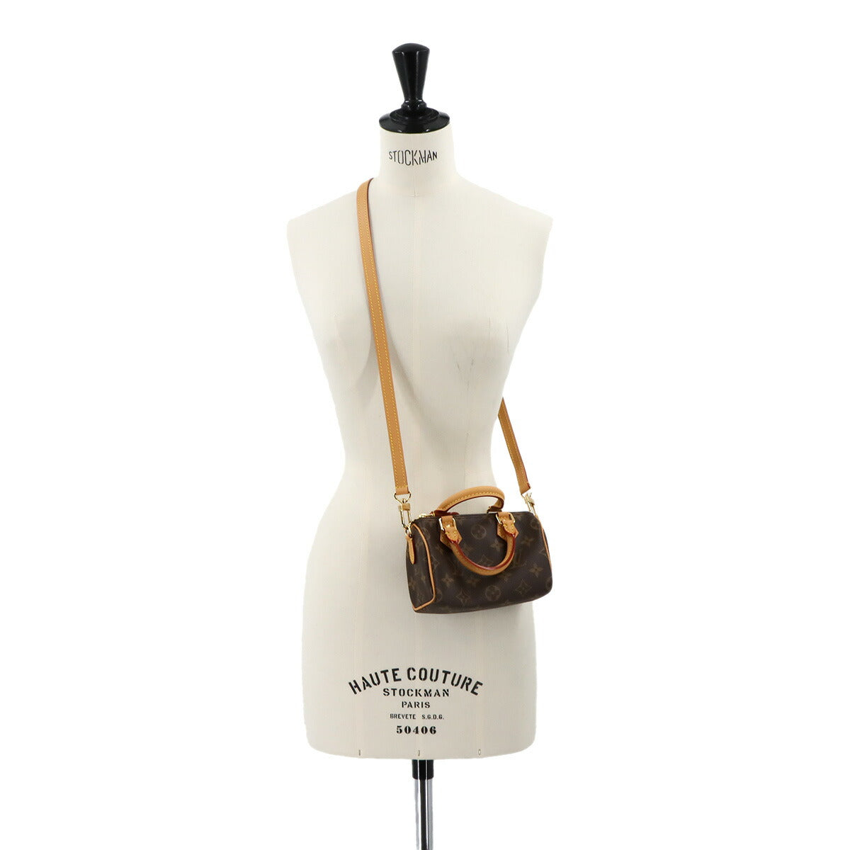 Monogram Nano Speedy 2way Hand Shoulder Bag Brown M81085