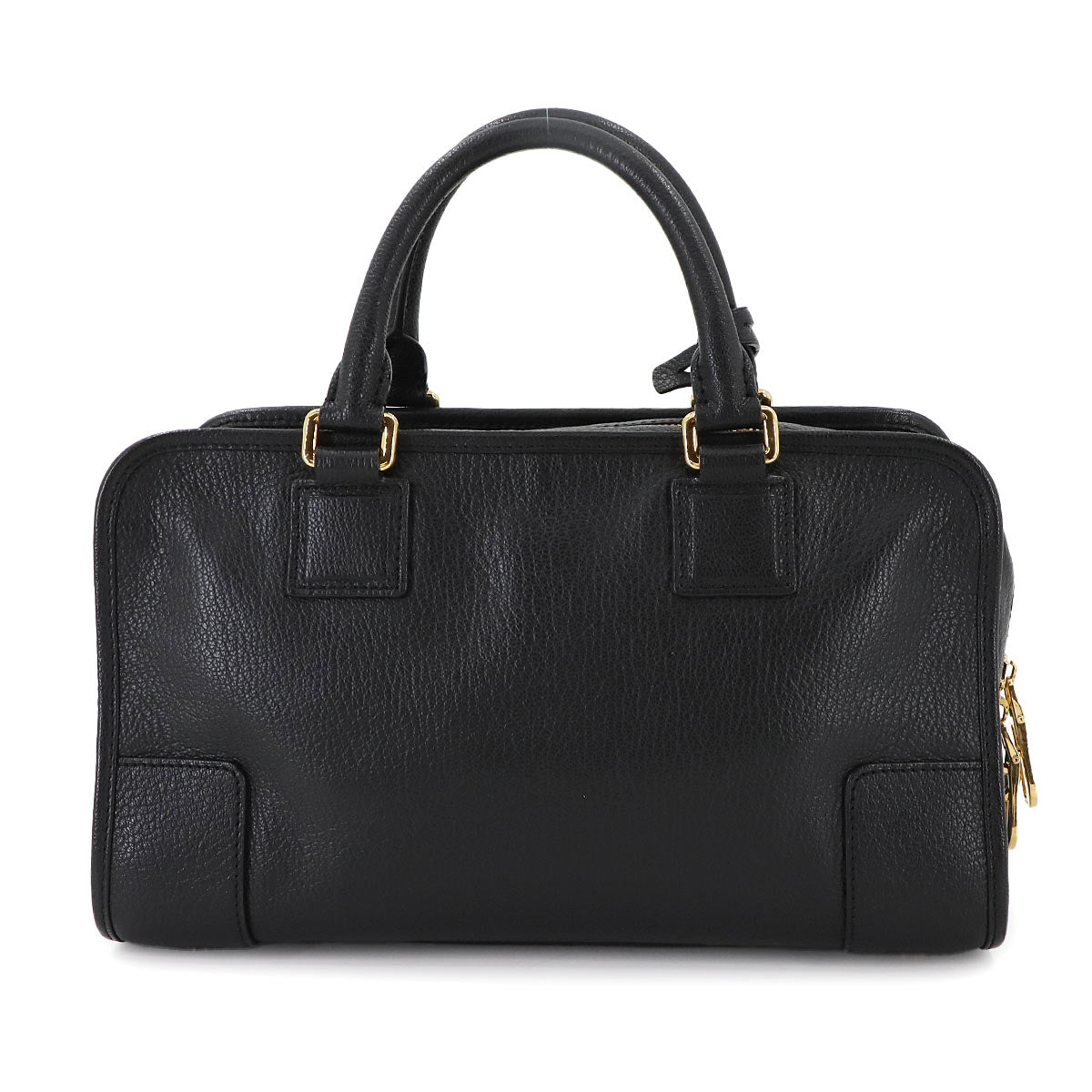 Amazona 28 Hand Bag Leather Black Anagram Purse