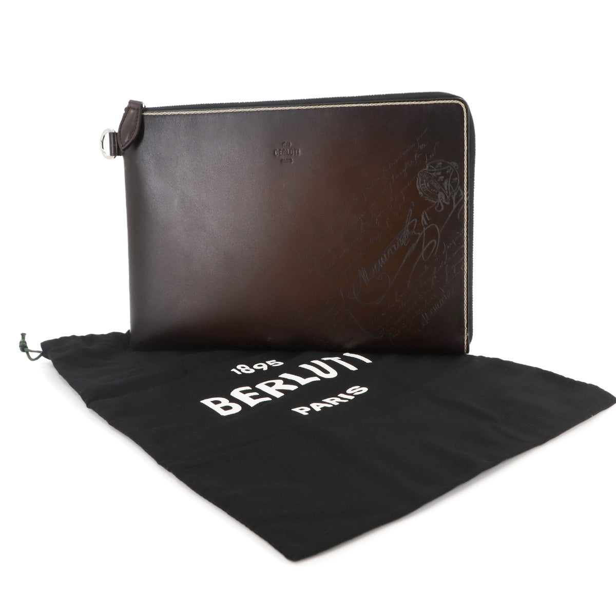 Nino GM Clutch Bag Venezia Leather Brown Purse