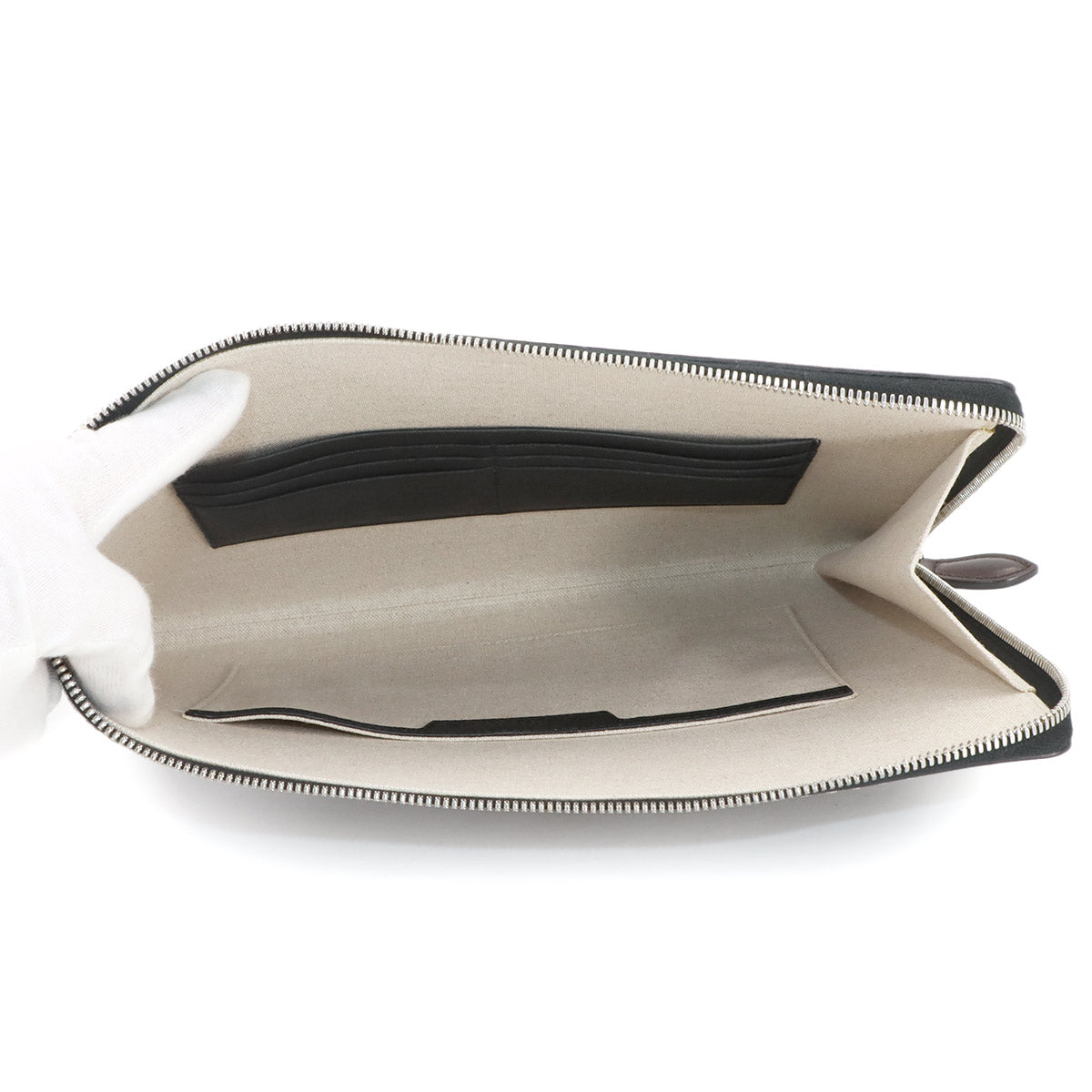 Nino GM Clutch Bag Venezia Leather Brown Purse