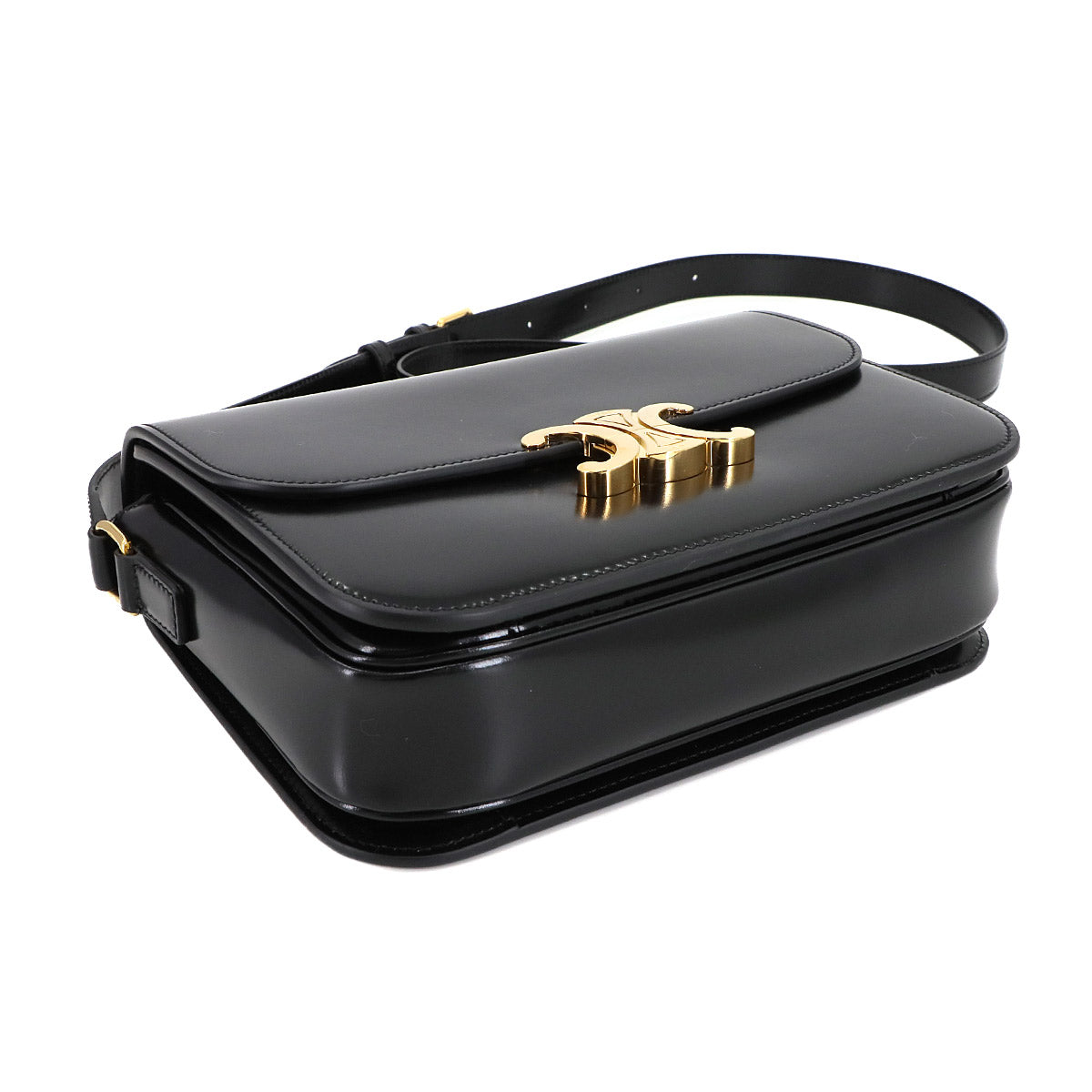 Classique Triomphe Bag Shoulder Leather Black 187363BF4 Purse