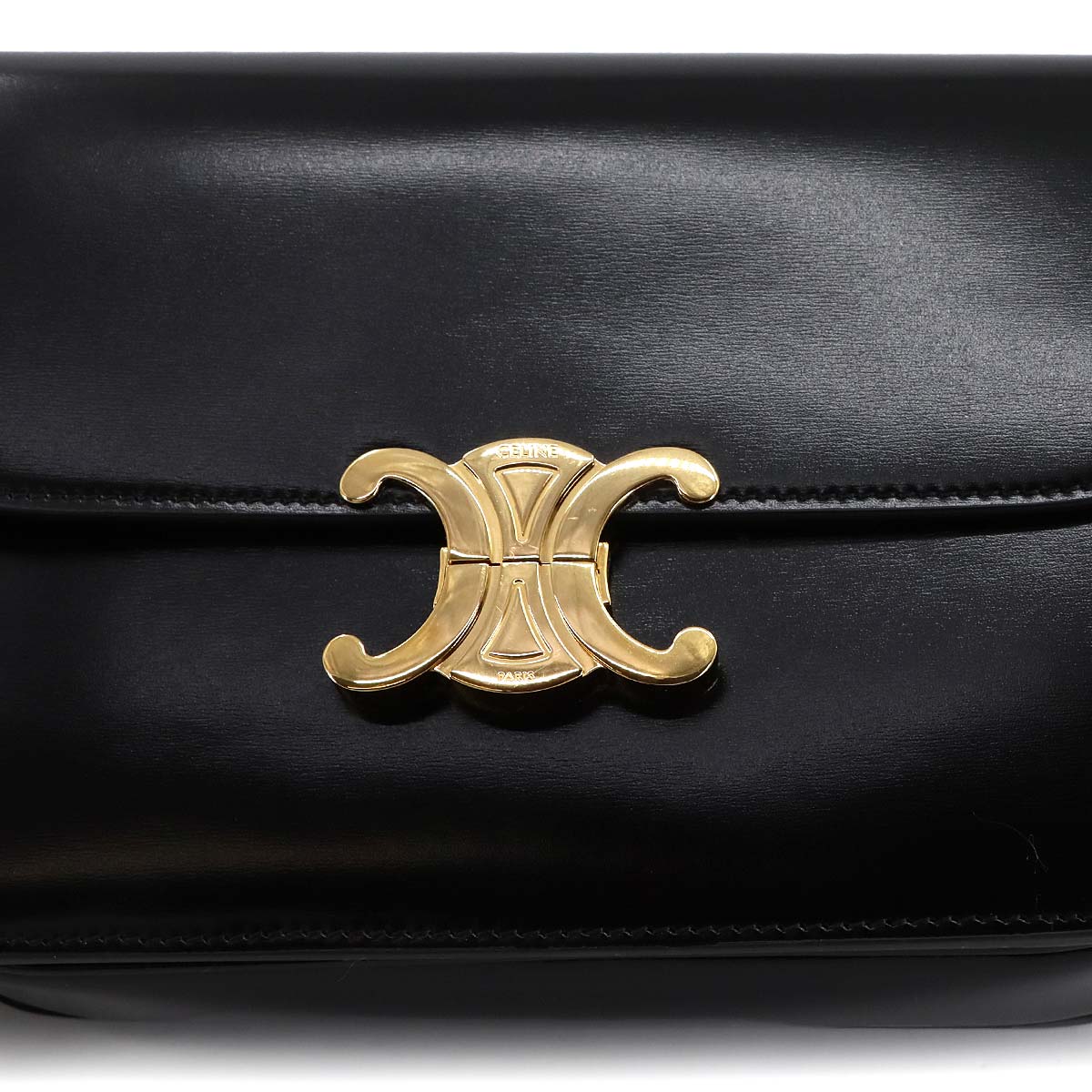 Classique Triomphe Bag Shoulder Leather Black 187363BF4 Purse