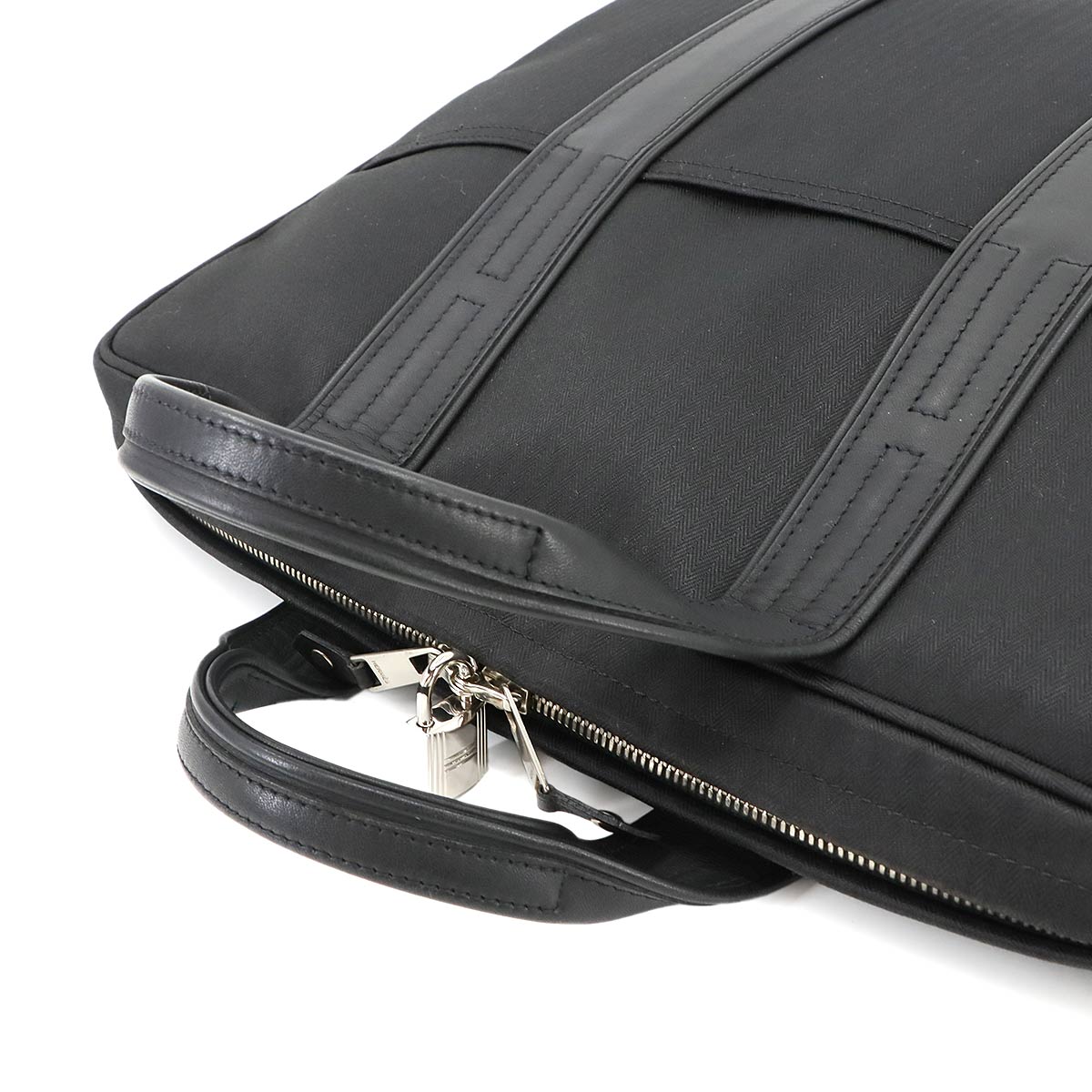 Acapulco Odenthal 2way Business Bag Toile Chevrons Leather Black