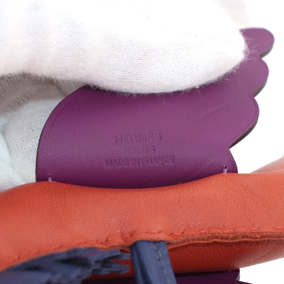 Rodeo Pegasus MM Bag Charm Agneau Milo Cornaline Anemone