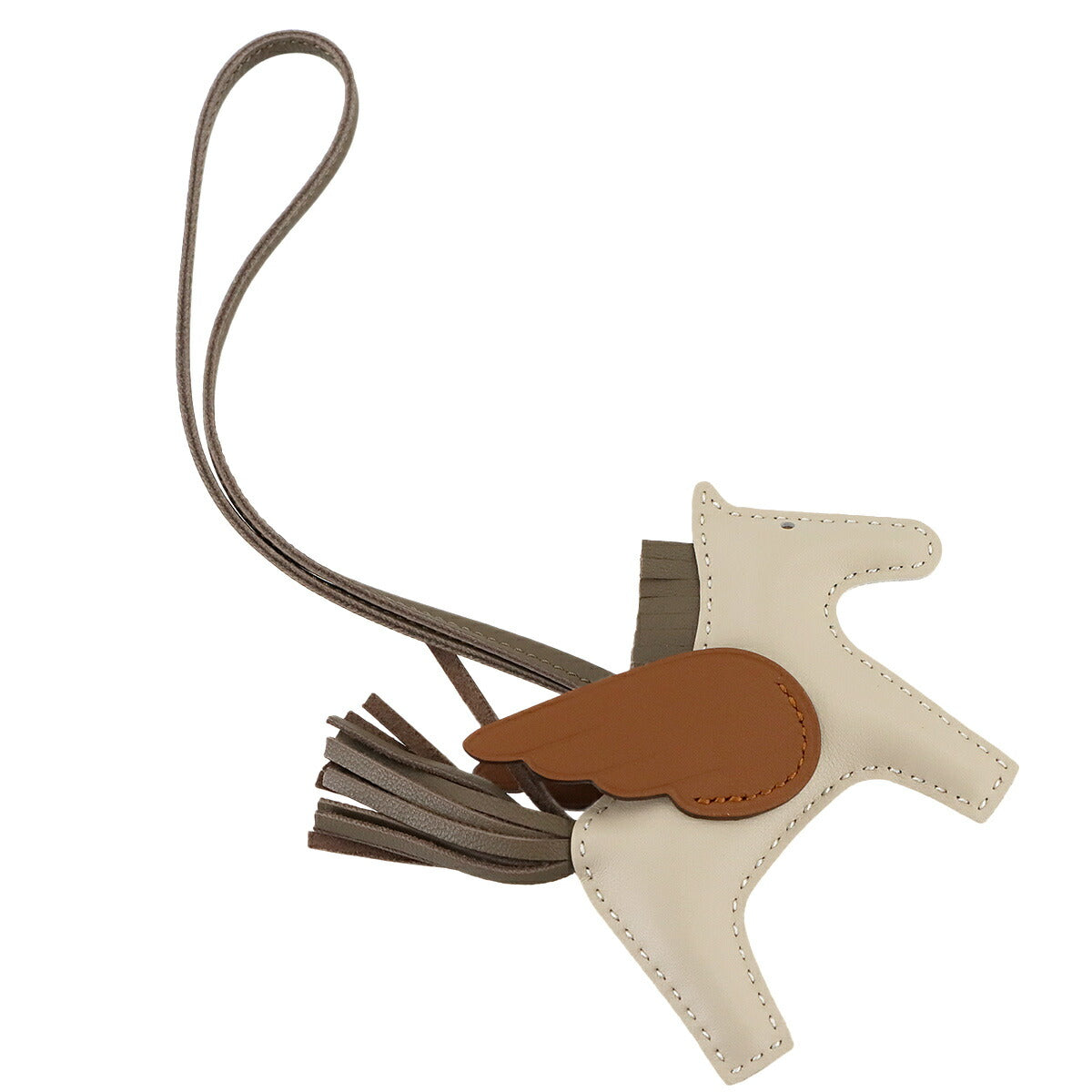 Rodeo Pegasu PM Bag Charm Agneau Milo Craie Etoupe Gold