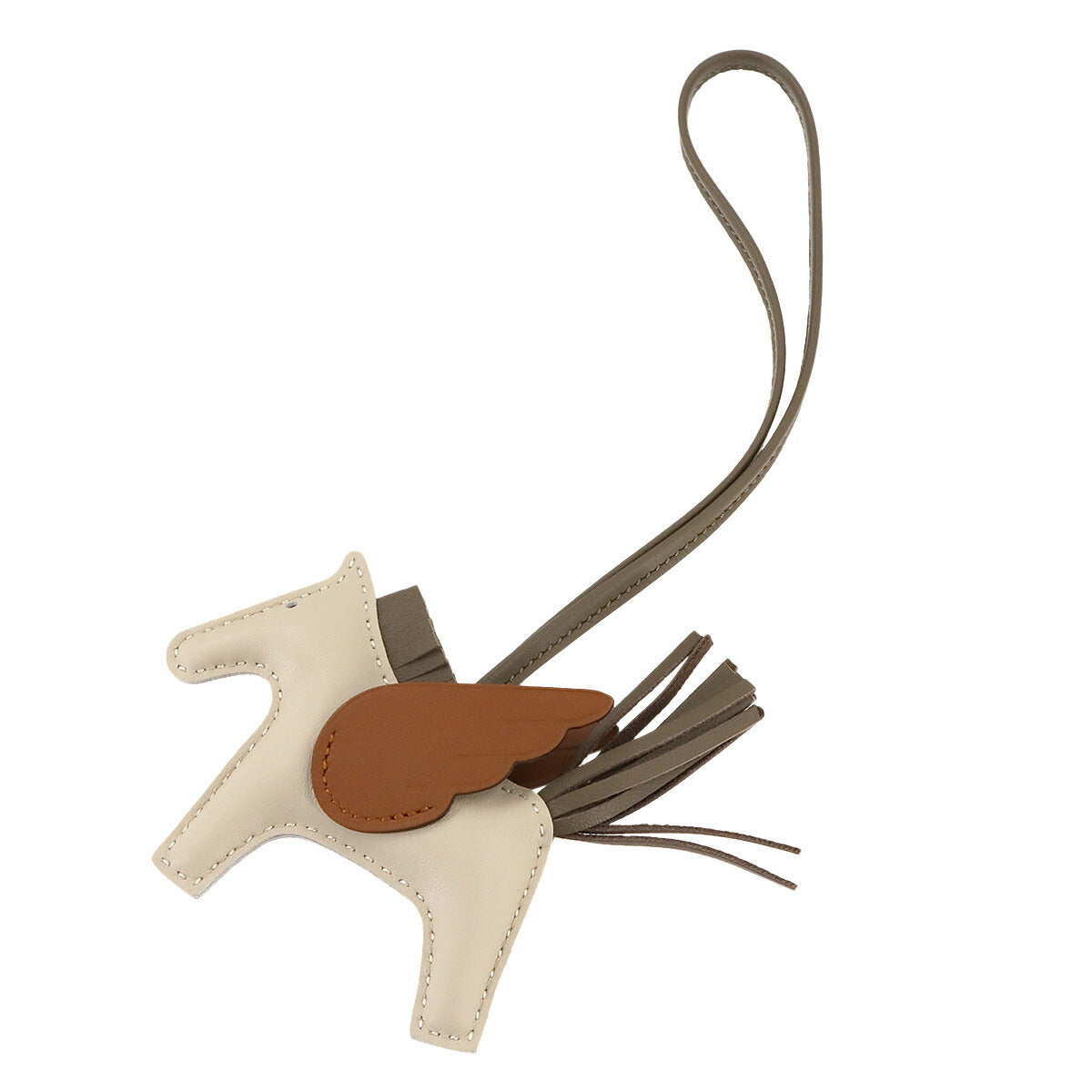 Rodeo Pegasu PM Bag Charm Agneau Milo Craie Etoupe Gold