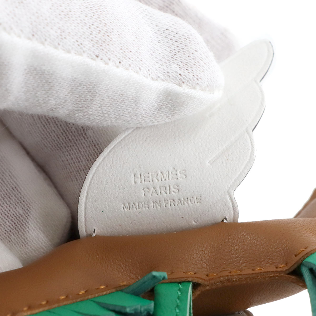 Rodeo Pegasus PM Bag Charm Agneau Milo Gold White Bambou