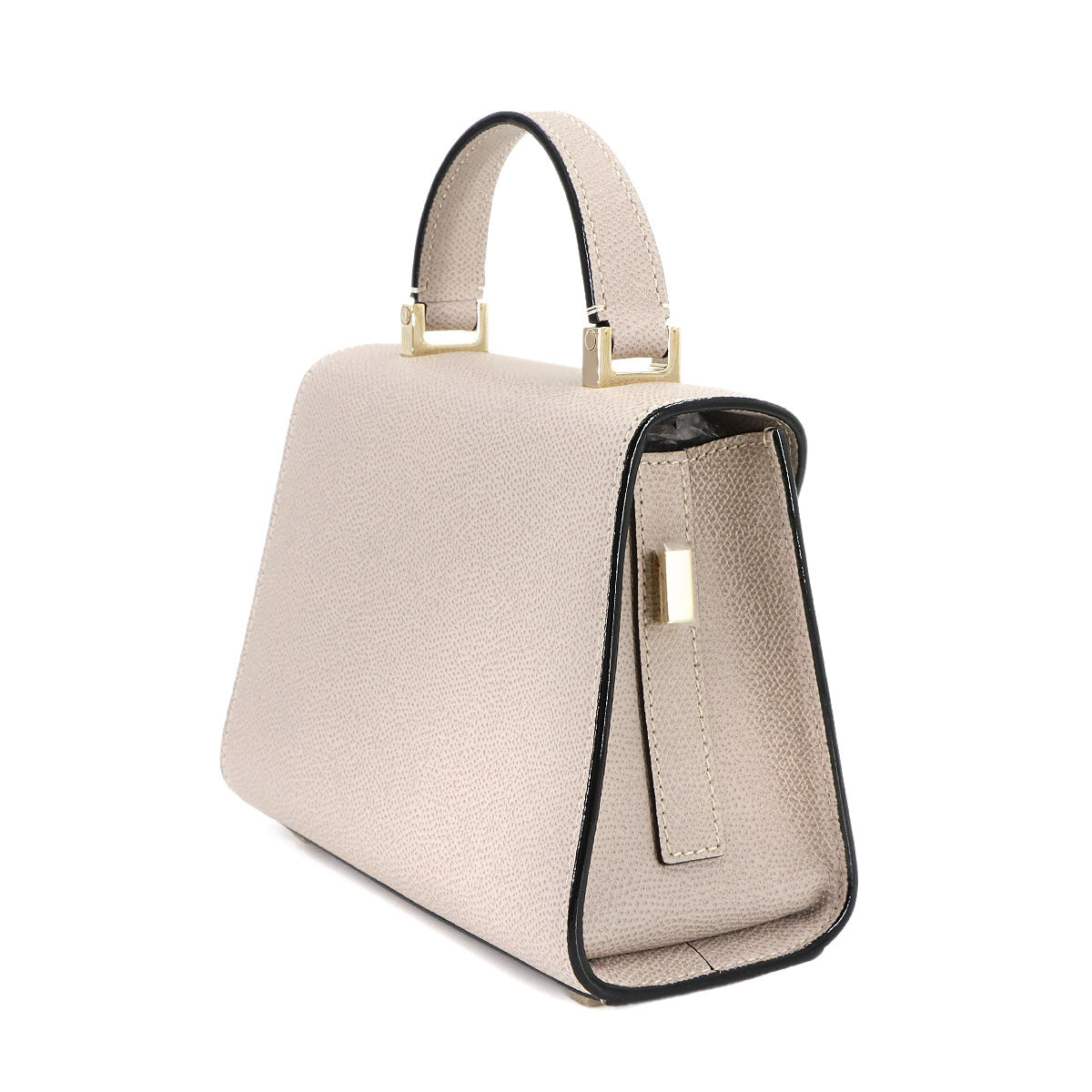 Micro Iside 2way Hand Shoulder Bag Leather Nude