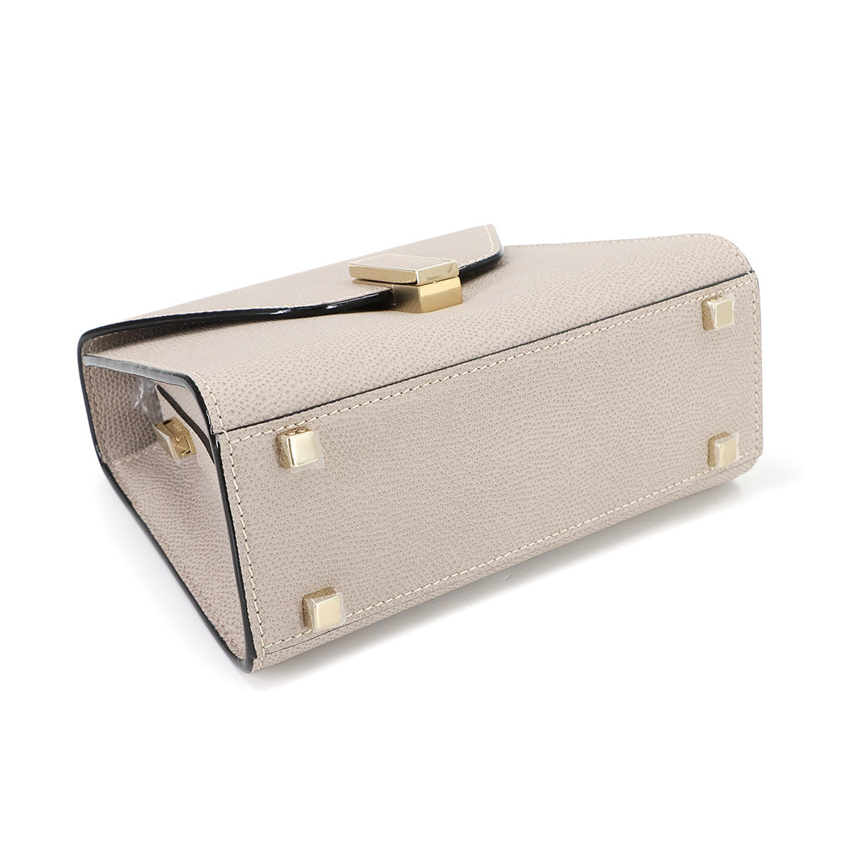 Micro Iside 2way Hand Shoulder Bag Leather Nude