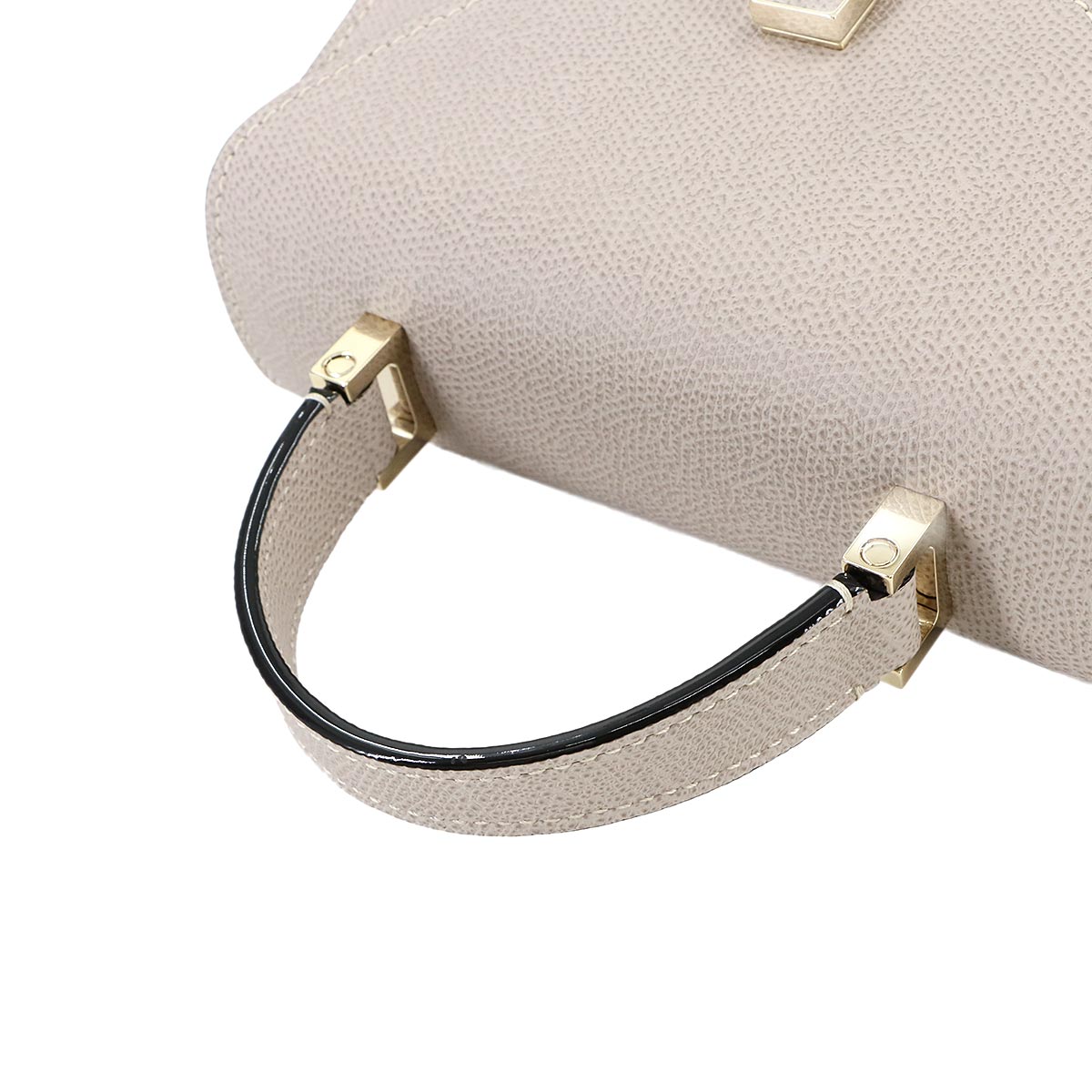 Micro Iside 2way Hand Shoulder Bag Leather Nude