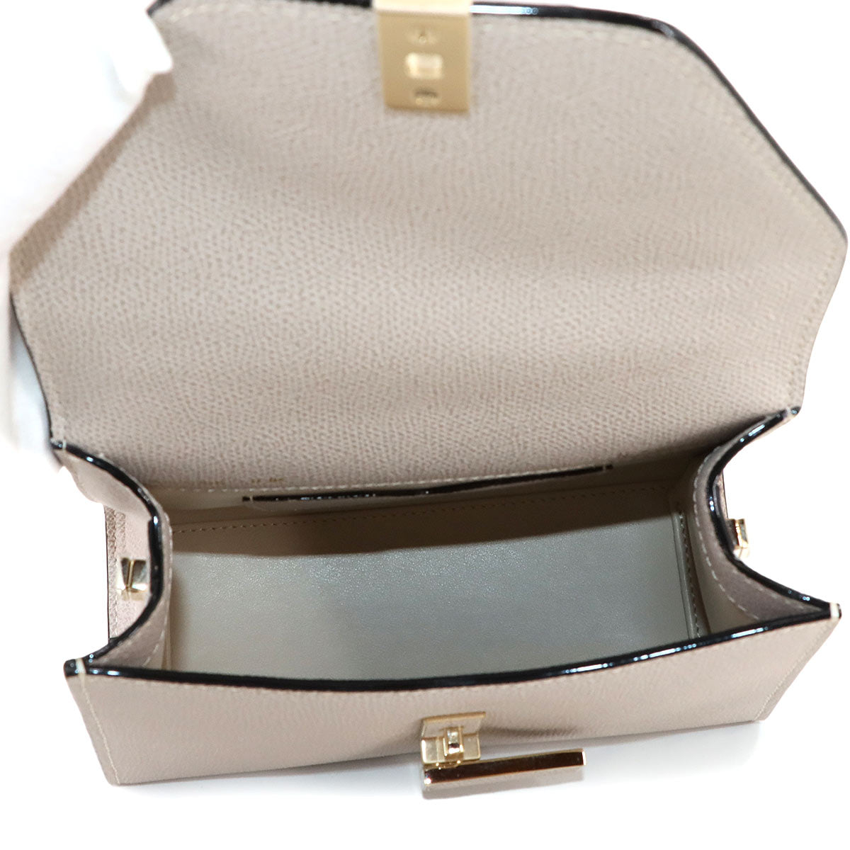 Micro Iside 2way Hand Shoulder Bag Leather Nude