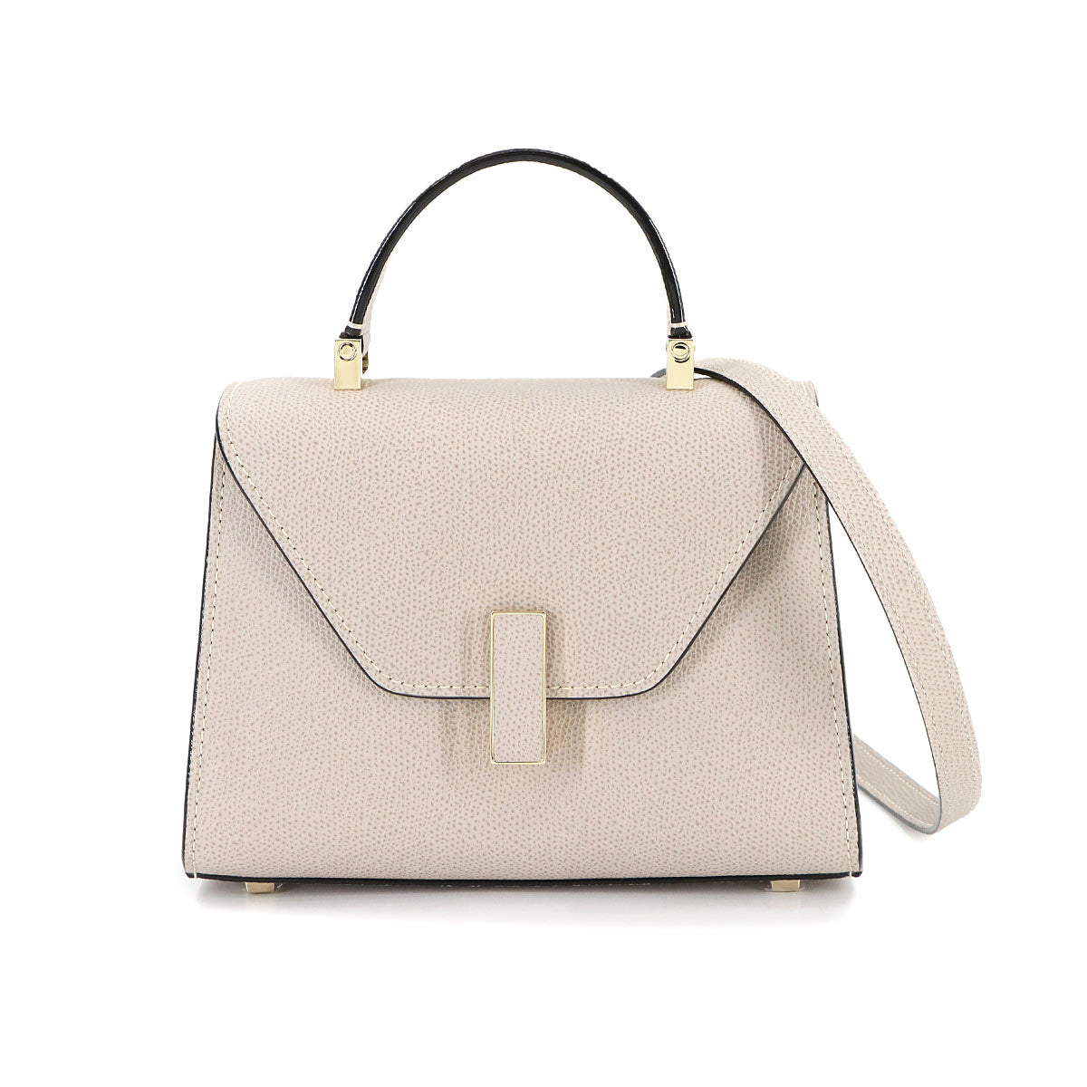 Micro Iside 2way Hand Shoulder Bag Leather Nude