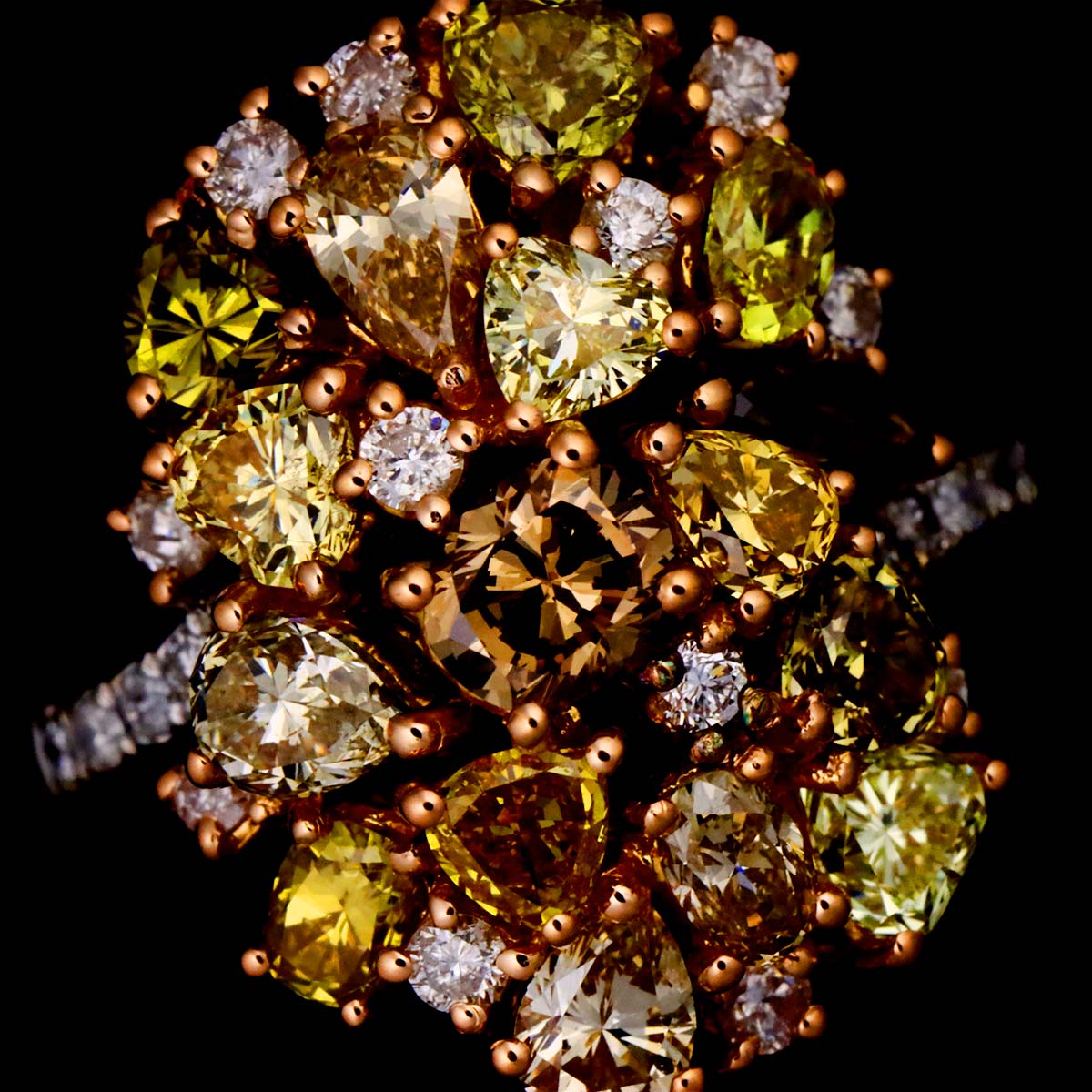 Diamond 2.78ct Ring 18K K18 YG Yellow Gold 750 size4.75-5(US)