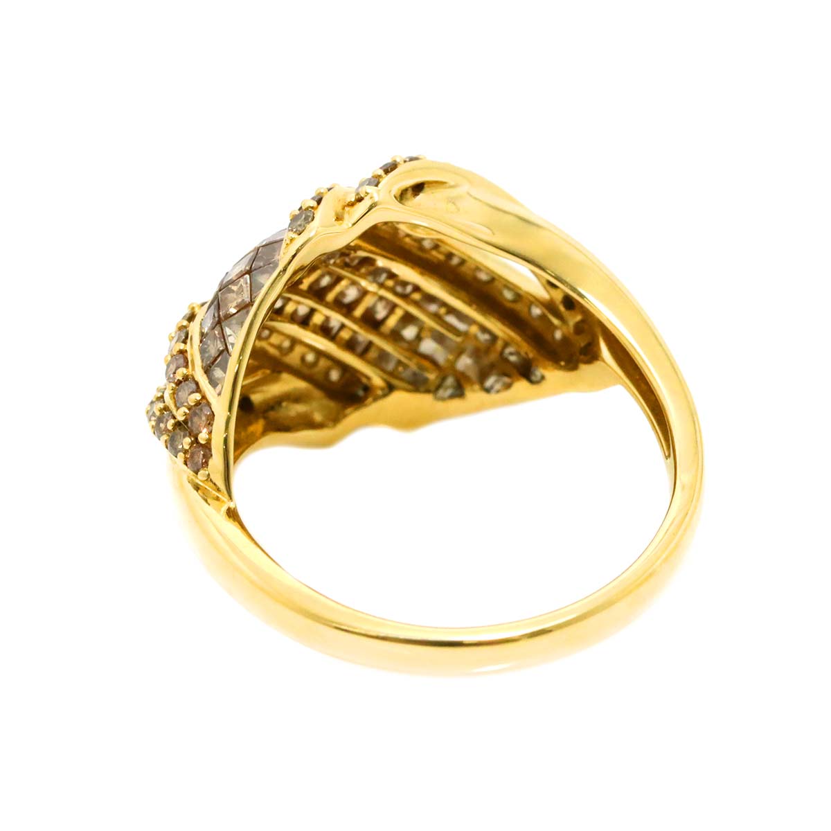 Diamond 2.50ct Ring 18K YG Yellow Gold 750 8.75(US)