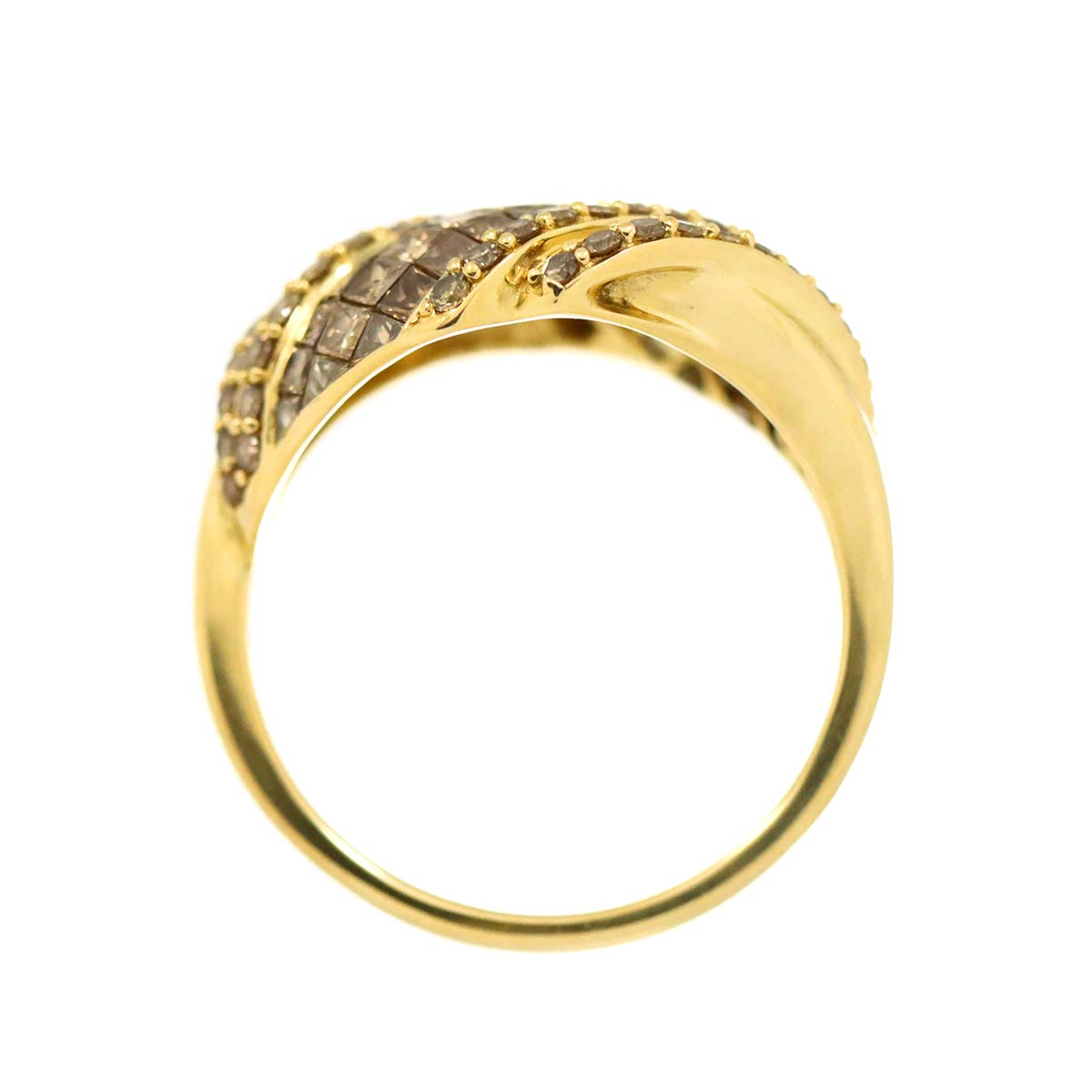 Diamond 2.50ct Ring 18K YG Yellow Gold 750 8.75(US)