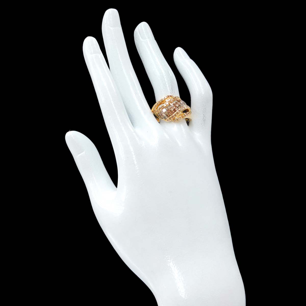 Diamond 2.50ct Ring 18K YG Yellow Gold 750 8.75(US)