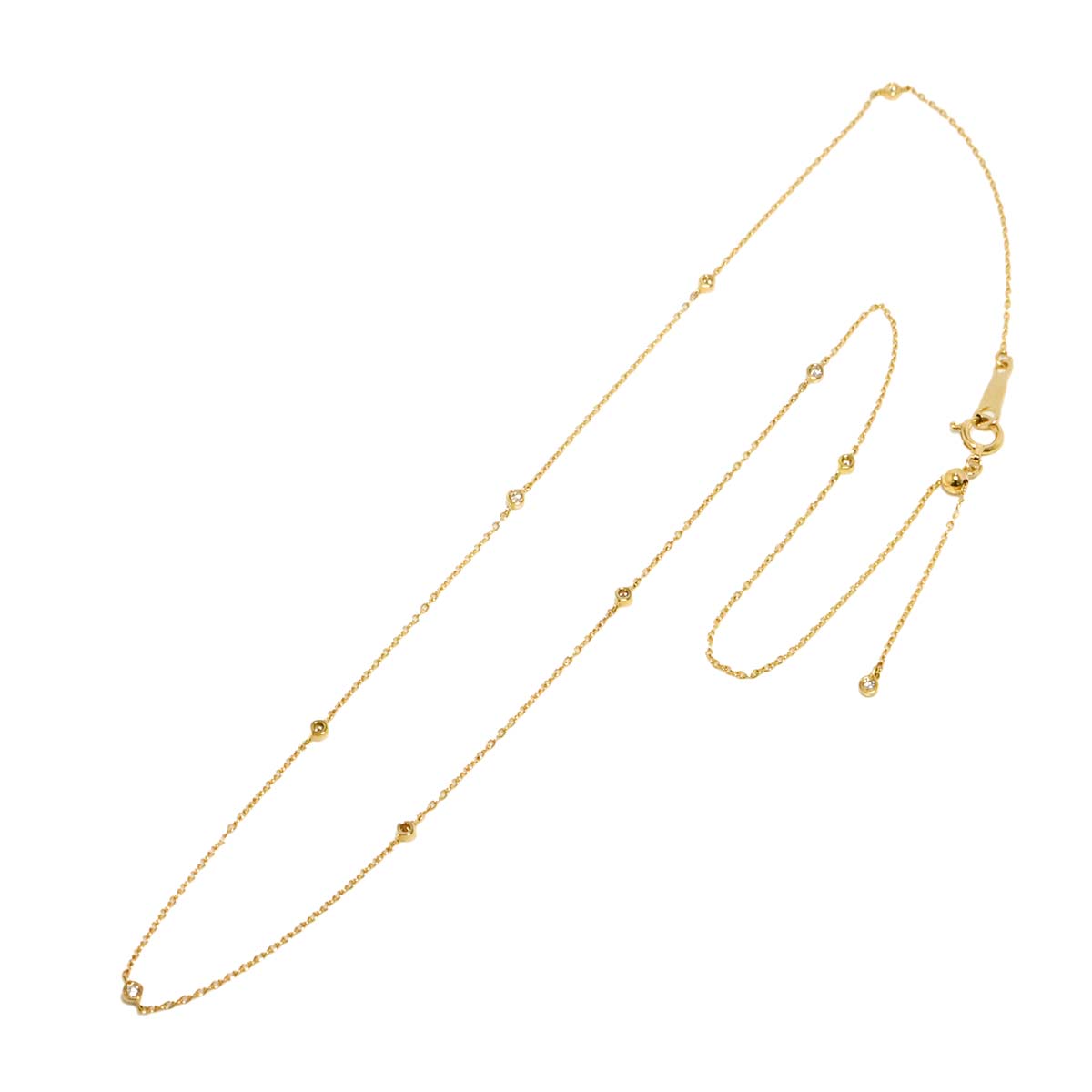 Diamond 0.13ct Necklace 18K YG Yellow Gold 750