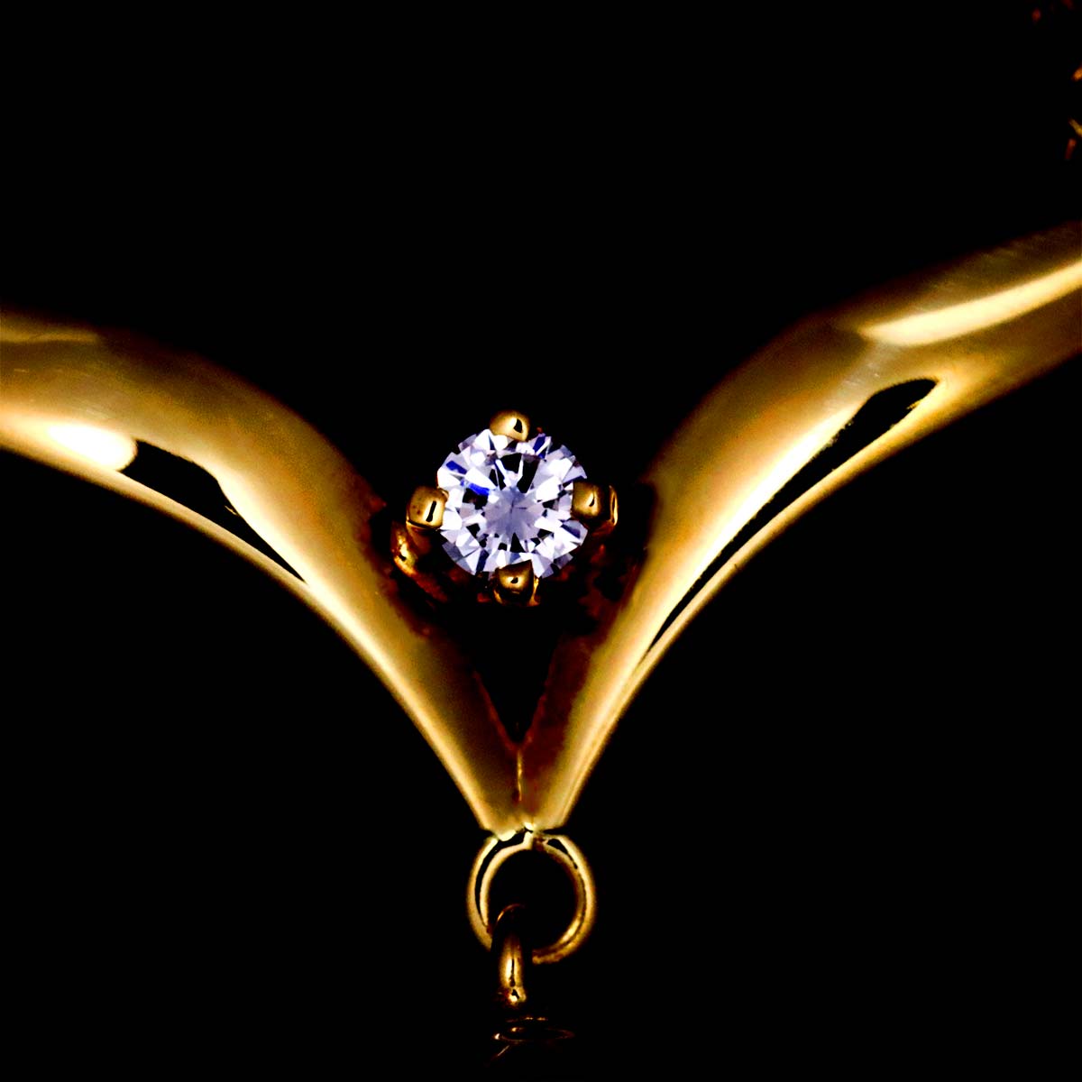 Akoya Pearl 7.2mm Diamond Necklace 18K Yellow Gold 750