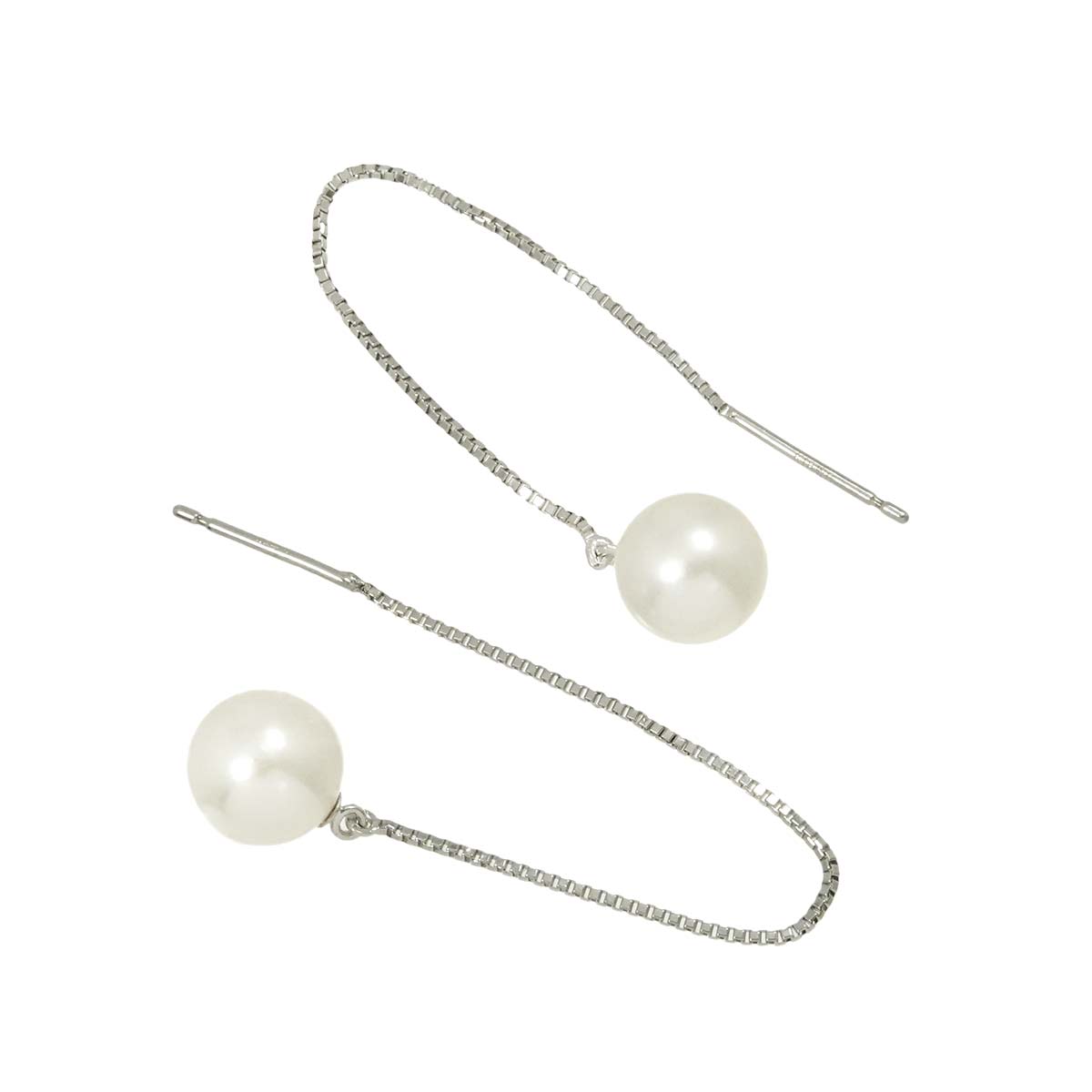 Akoya Pearl 7.0mm Earrings Pierced 18K WG 750