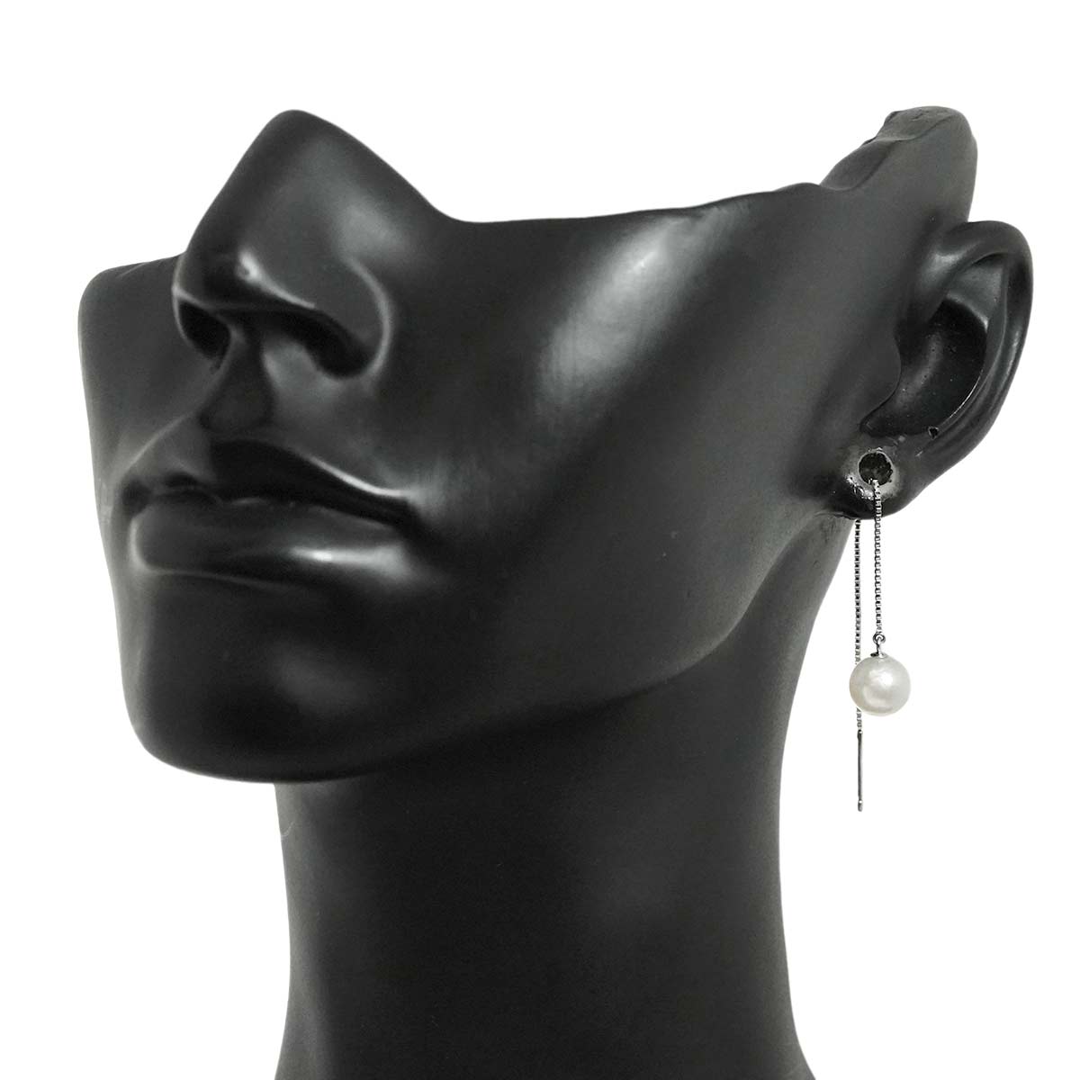 Akoya Pearl 7.0mm Earrings Pierced 18K WG 750