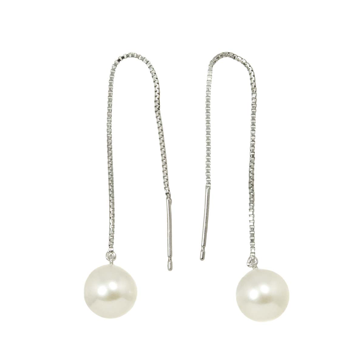 Akoya Pearl 7.0mm Earrings Pierced 18K WG 750