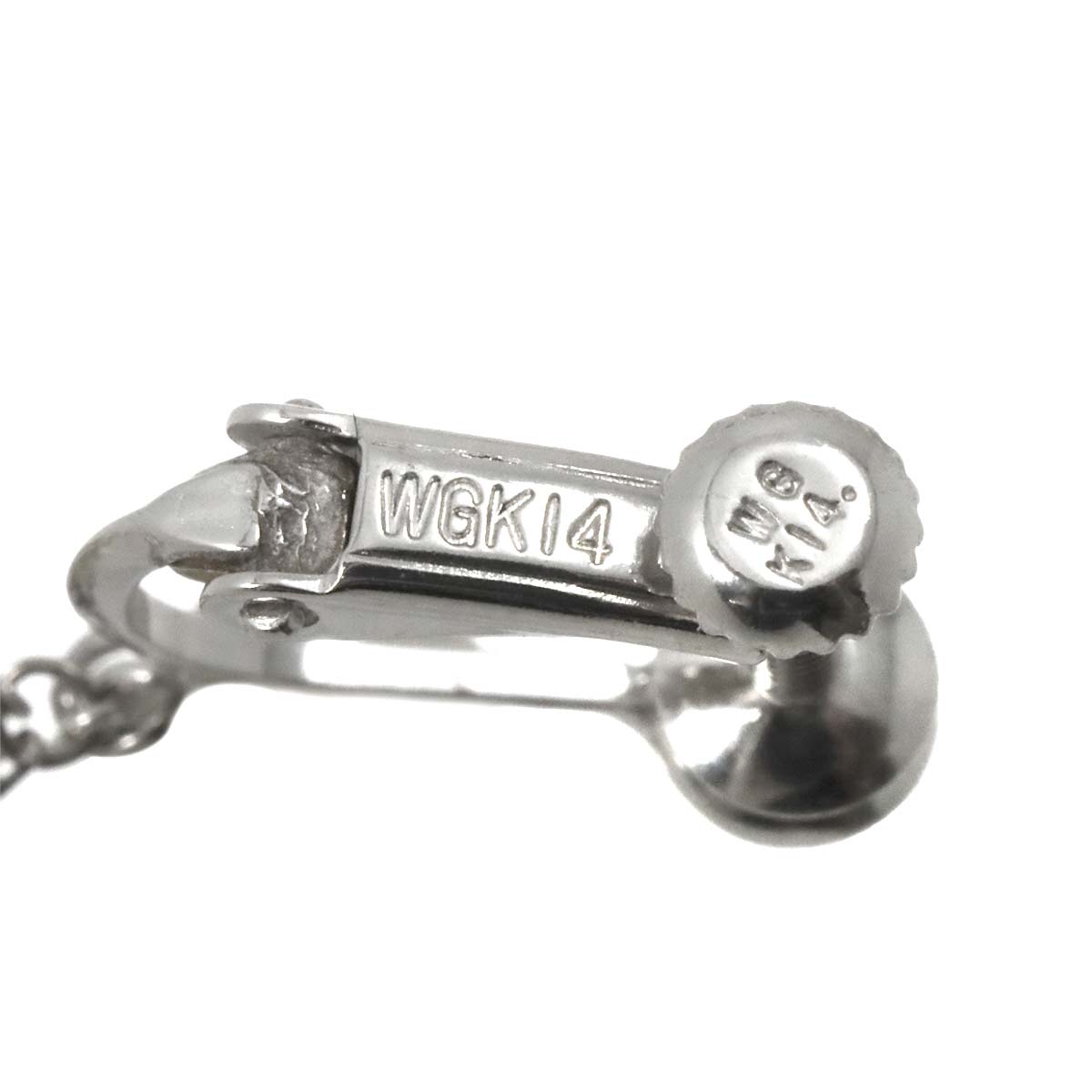 Akoya Pearl 4.9mm-3.4mm Earrings 14K K14 WG White Gold 585