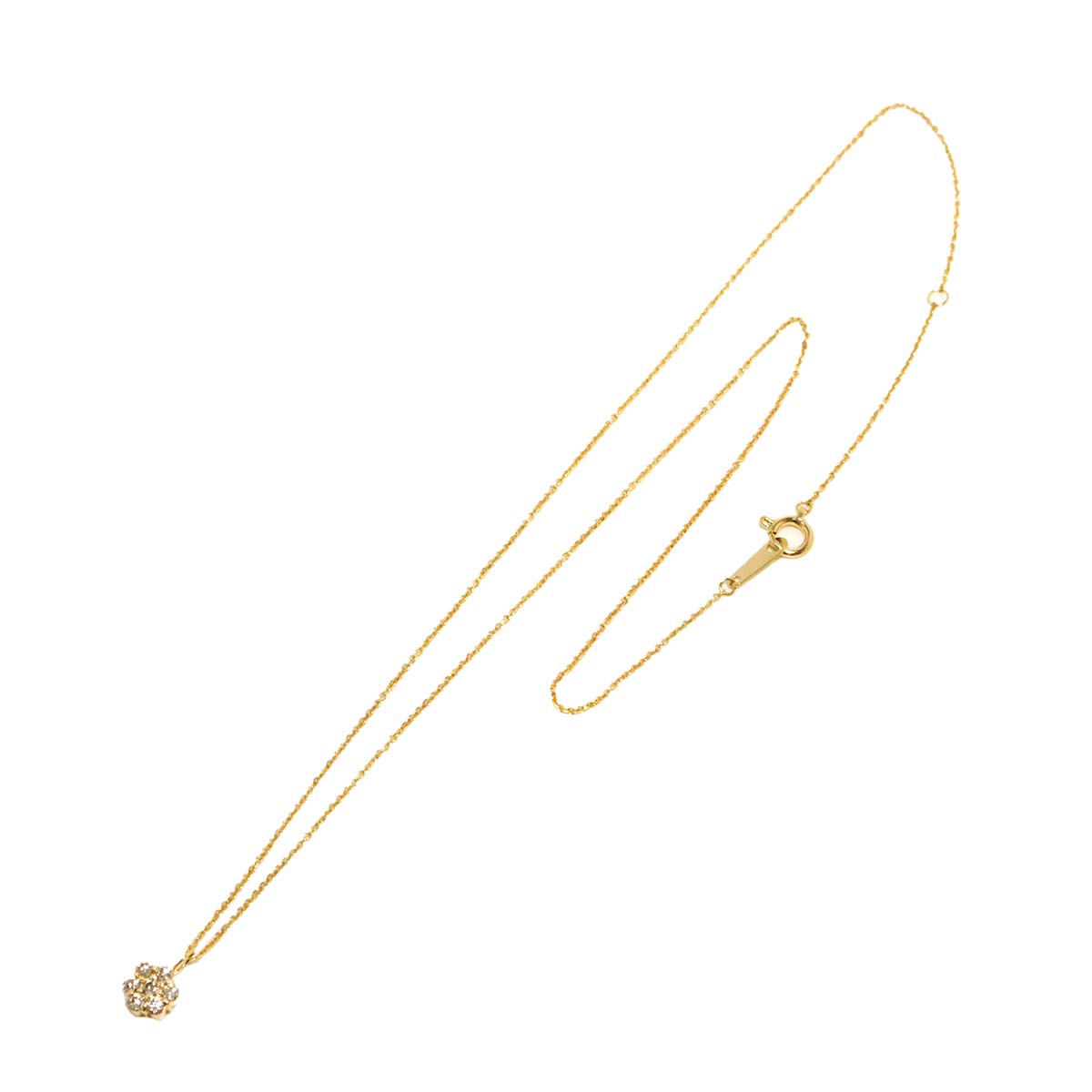 Diamond 0.20ct Necklace 18K YG Yellow Gold 750