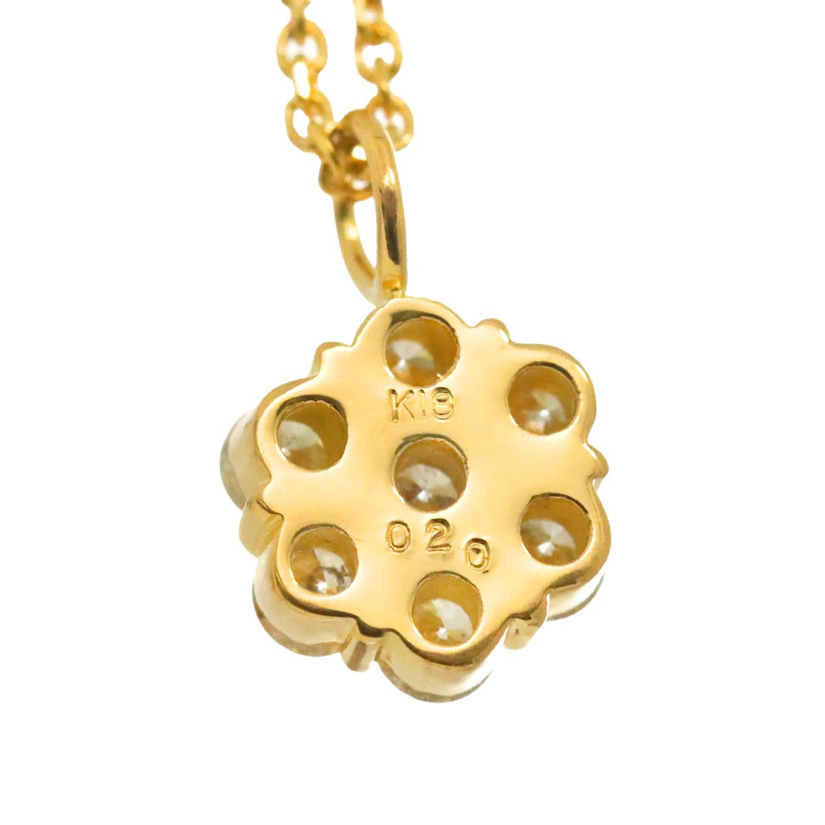 Diamond 0.20ct Necklace 18K YG Yellow Gold 750