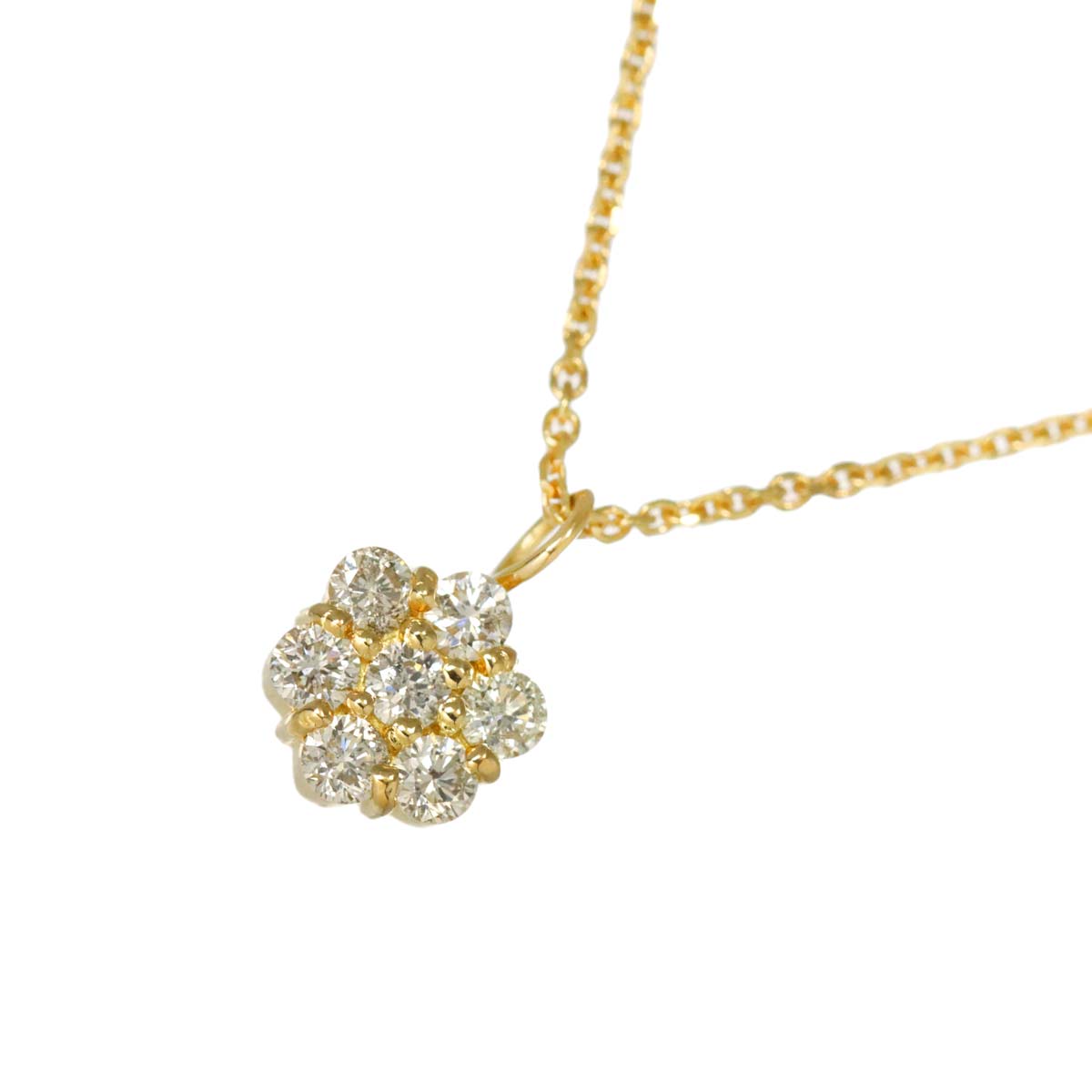 Diamond 0.20ct Necklace 18K YG Yellow Gold 750