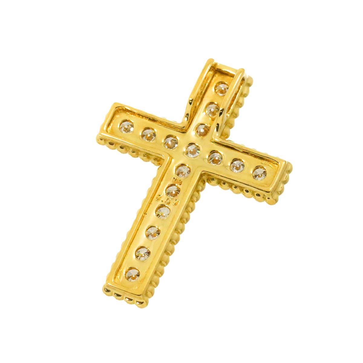 Diamond 0.50ct Pendant 18K YG Yellow Gold 750