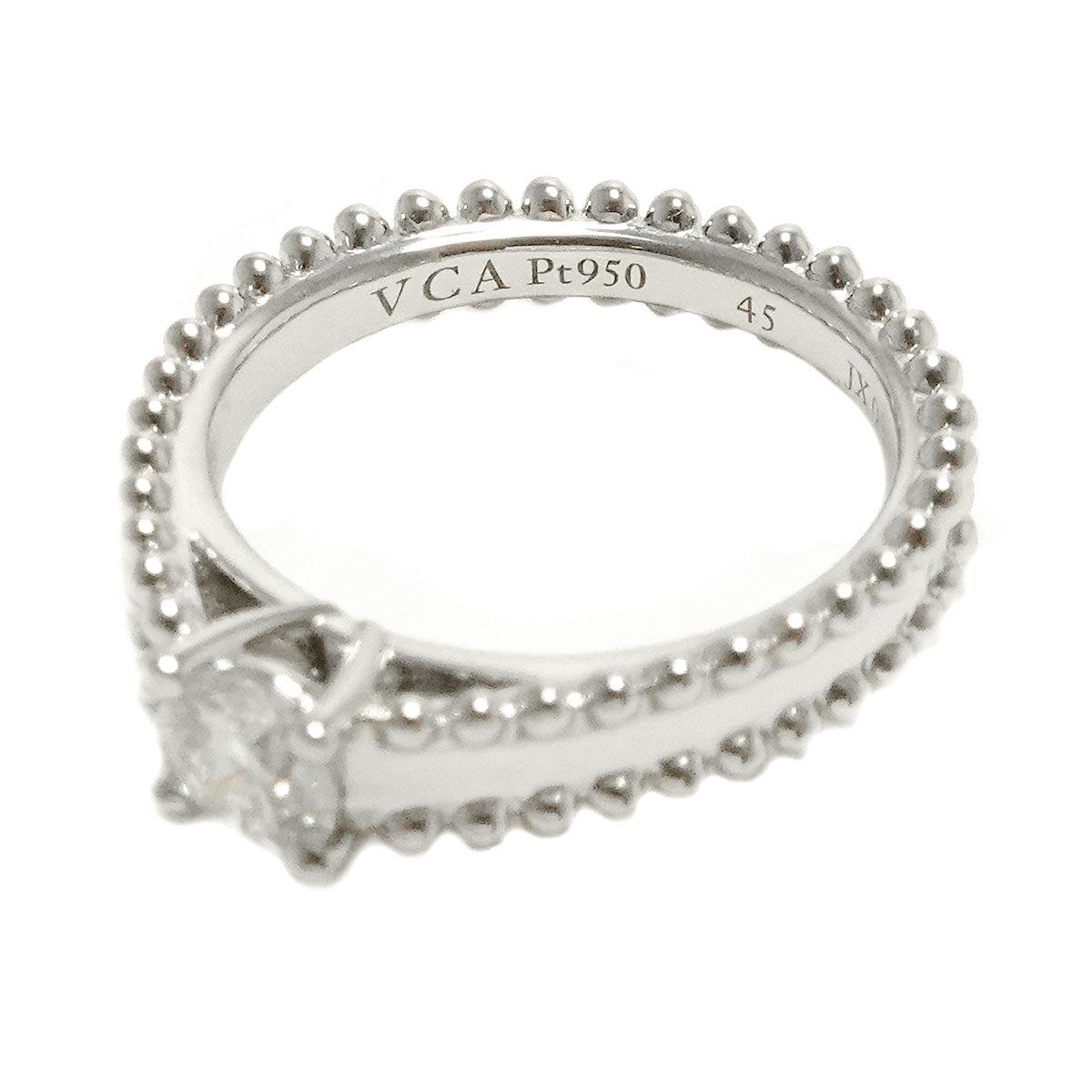 Diamond 0.30ct D/VVS2/3EX Ring Pt size45 3.25(US)