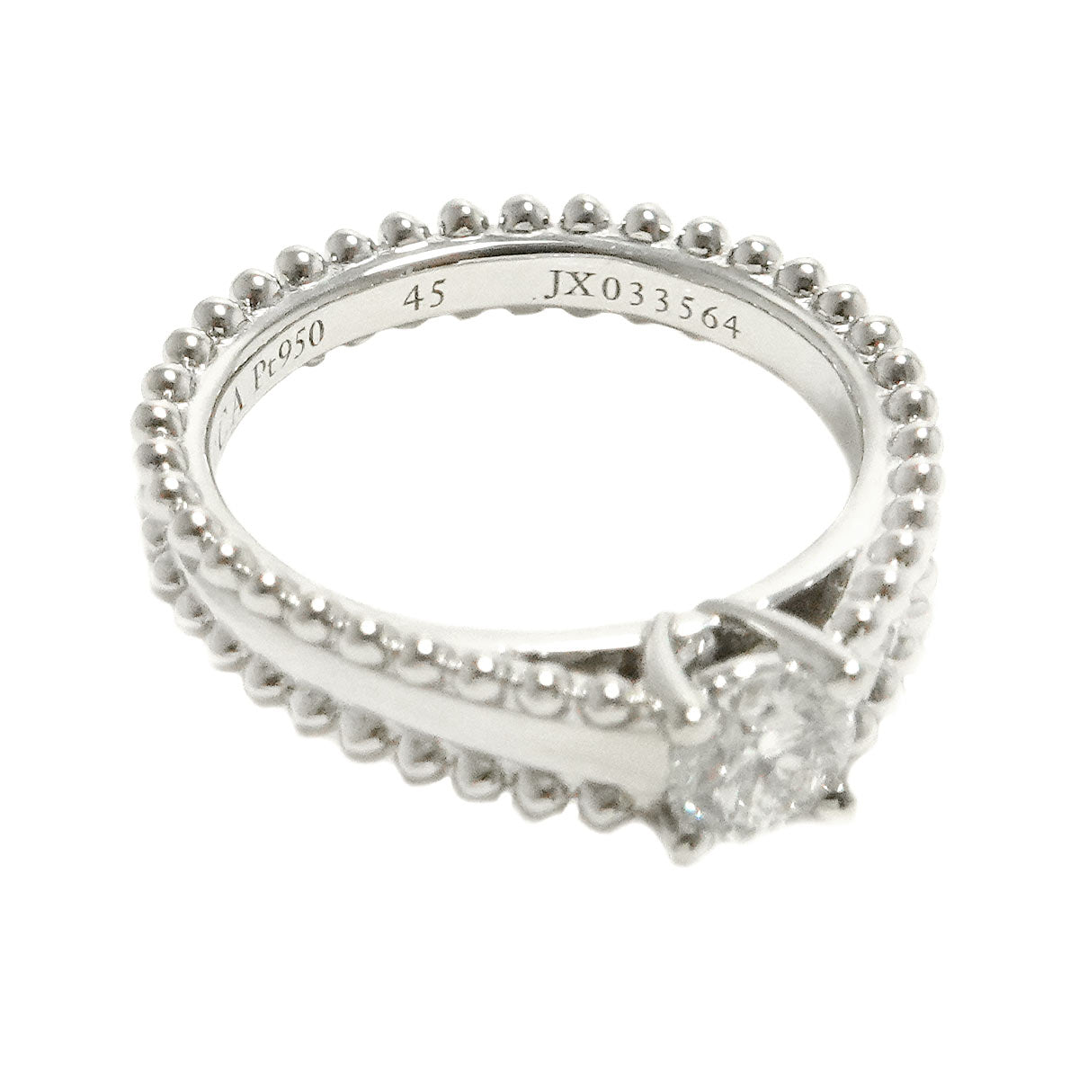 Diamond 0.30ct D/VVS2/3EX Ring Pt size45 3.25(US)