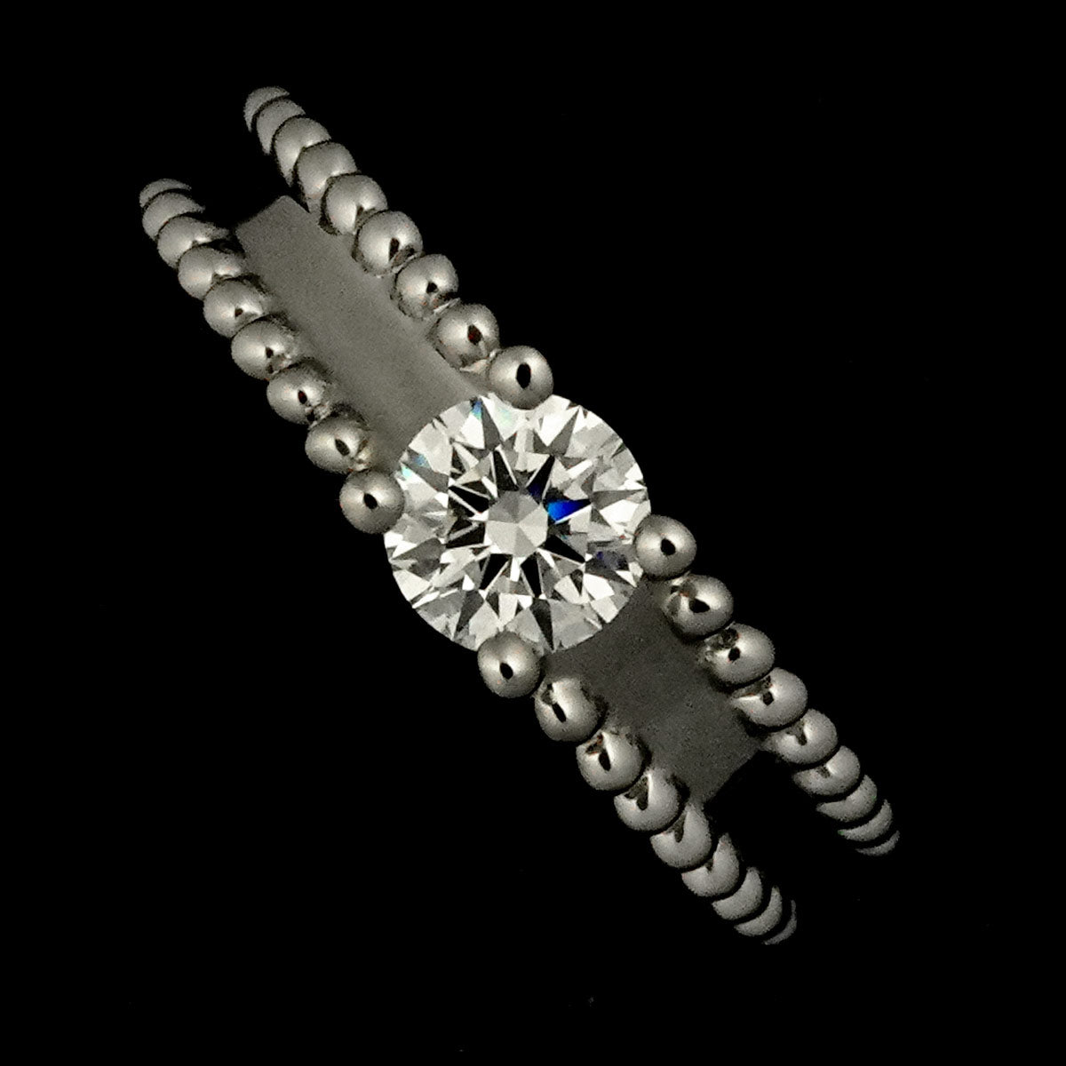 Diamond 0.30ct D/VVS2/3EX Ring Pt size45 3.25(US)