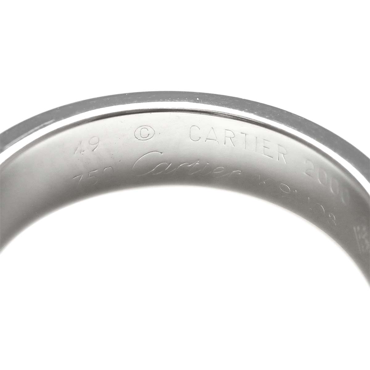 Quartz Ring 18K White Gold 750 size49 4.75-5(US)