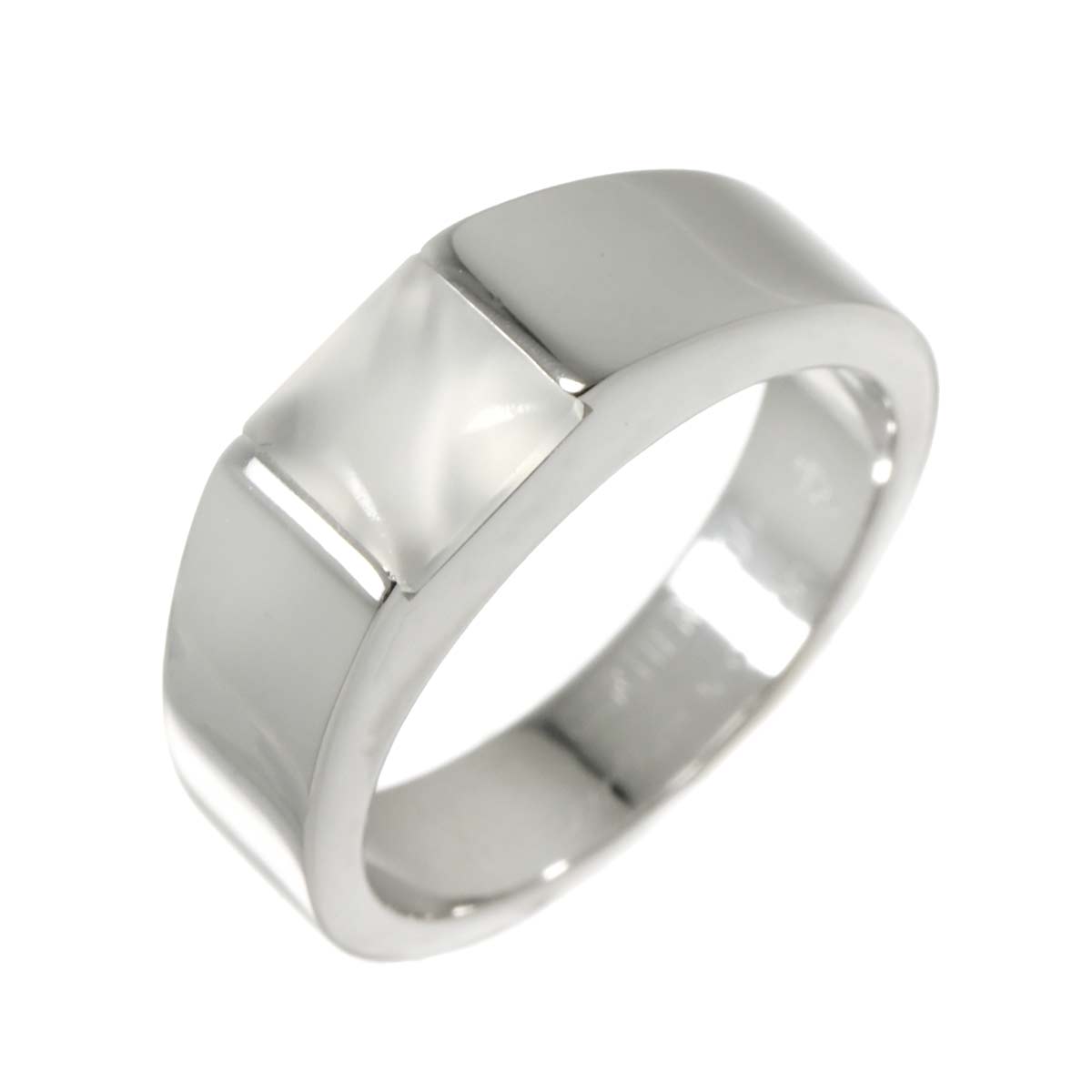 Quartz Ring 18K White Gold 750 size49 4.75-5(US)